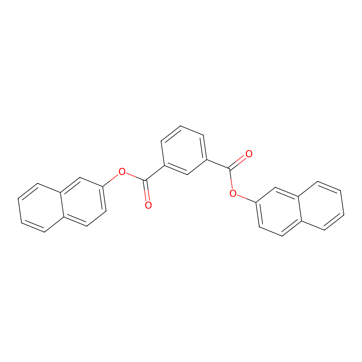 Dinaphthalen-2-yl benzene-1,3-dicarboxylate molecular structure, CAS 64193-91-5