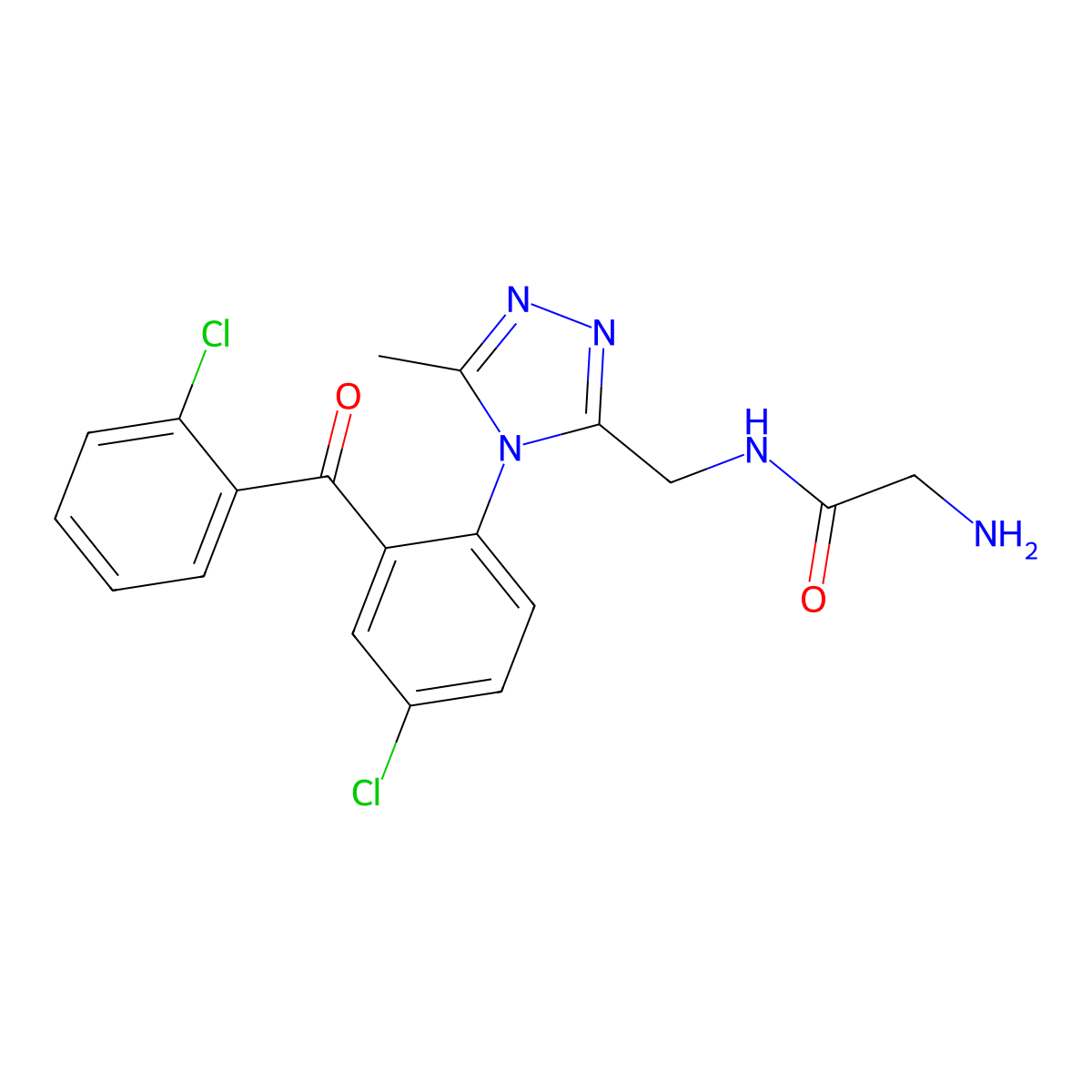Triazolo-benzophenone molecular structure, CAS 64194-73-6