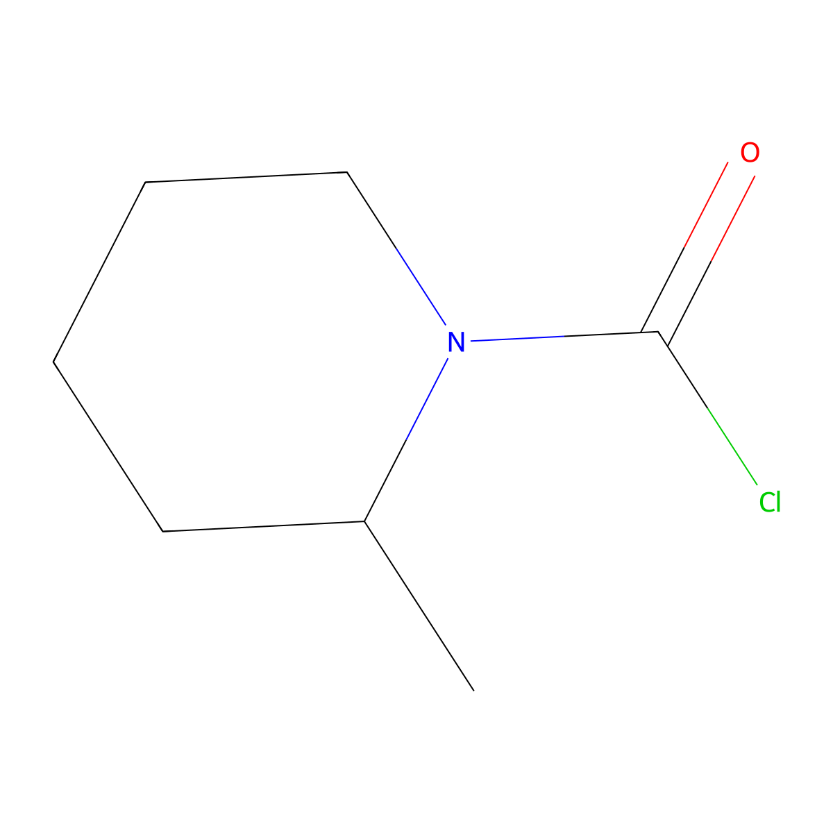 2-Methylpiperidine-1-carbonyl chloride molecular structure, CAS 64196-60-7