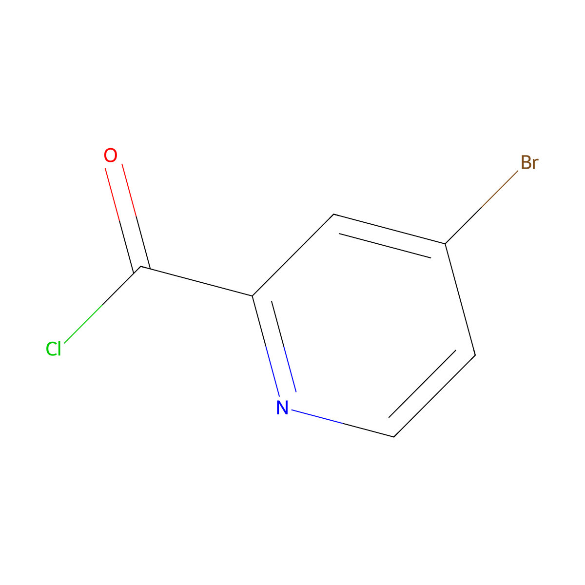 4-Bromo-picolinic acid chloride molecular structure, CAS 64197-01-9