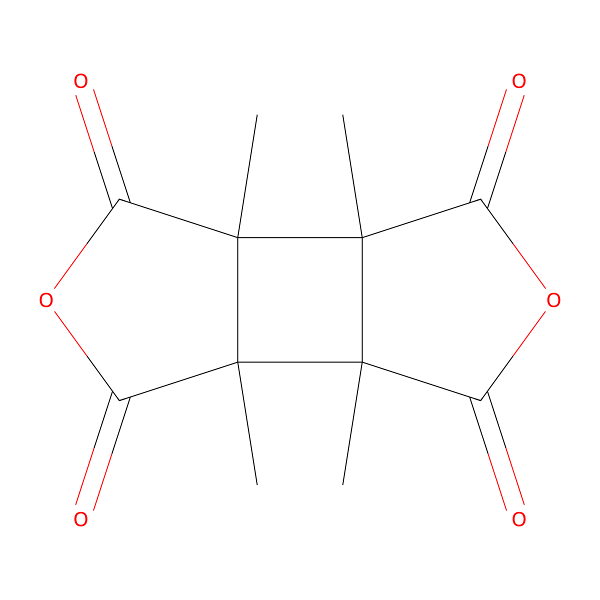 1,2,3,4-Tetramethyl-1,2,3,4-cyclobutanetetracarboxylic Dianhydride molecular structure, CAS 64198-16-9