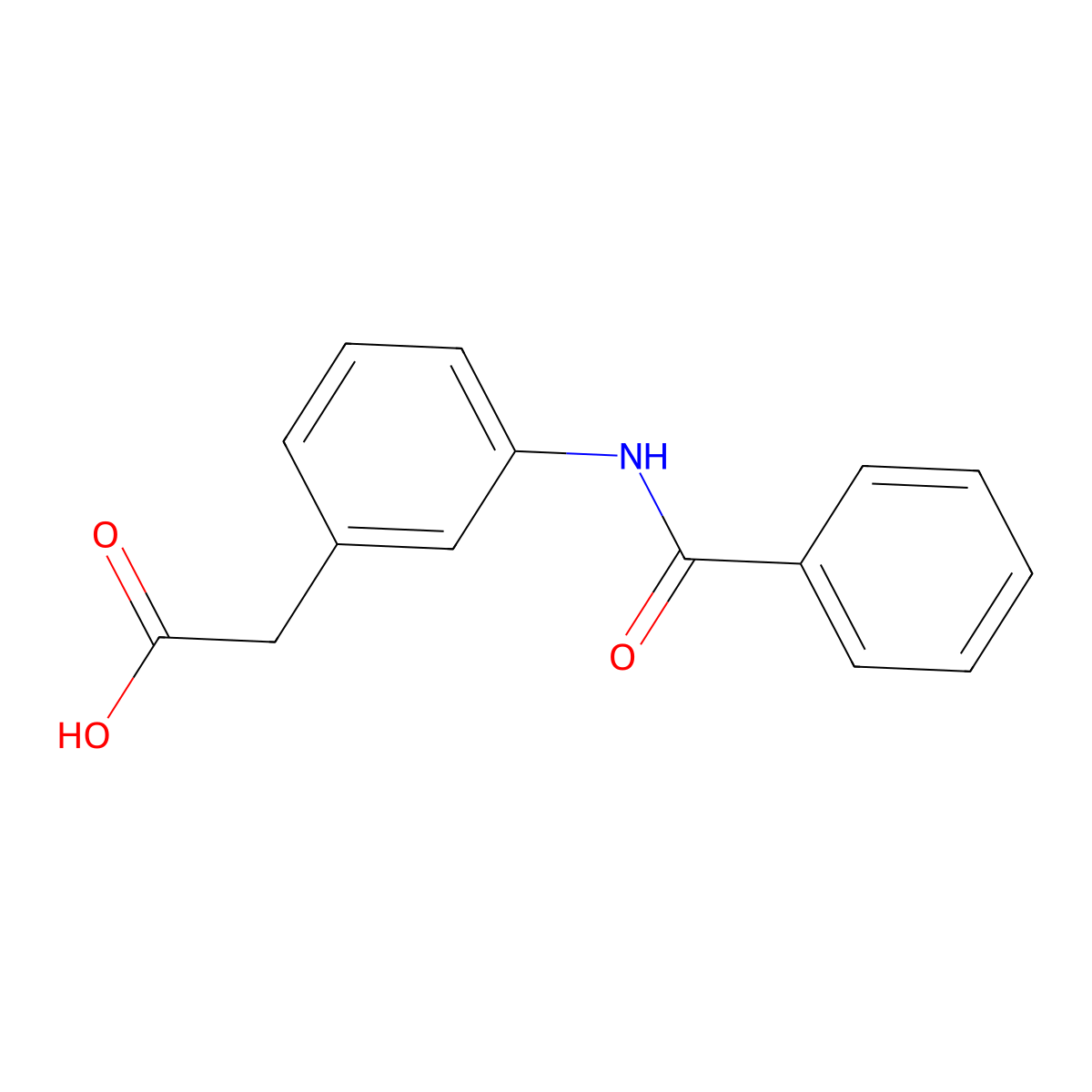 2-(3-Benzamidophenyl)acetic acid molecular structure, CAS 64198-92-1