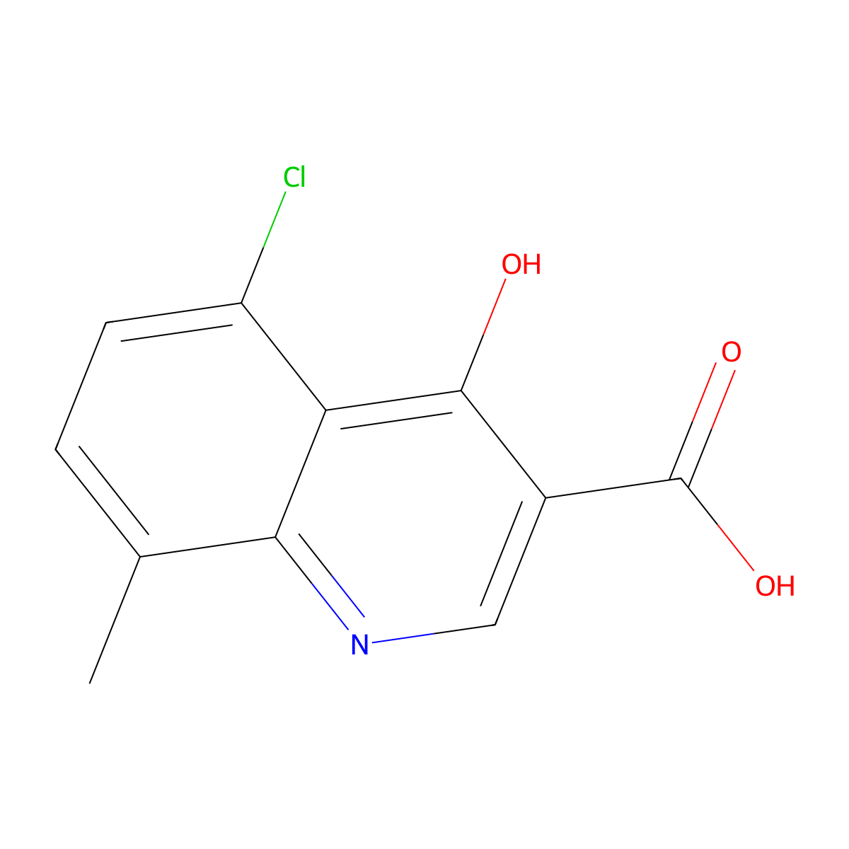 5-Chloro-4-hydroxy-8-methylquinoline-3-carboxylic acid molecular structure, CAS 641993-09-1