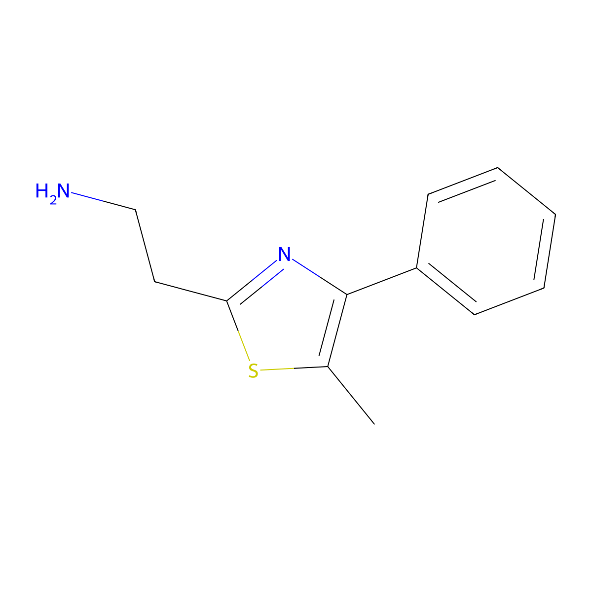 2-(5-Methyl-4-phenyl-1,3-thiazol-2-yl)ethan-1-amine molecular structure, CAS 641993-27-3