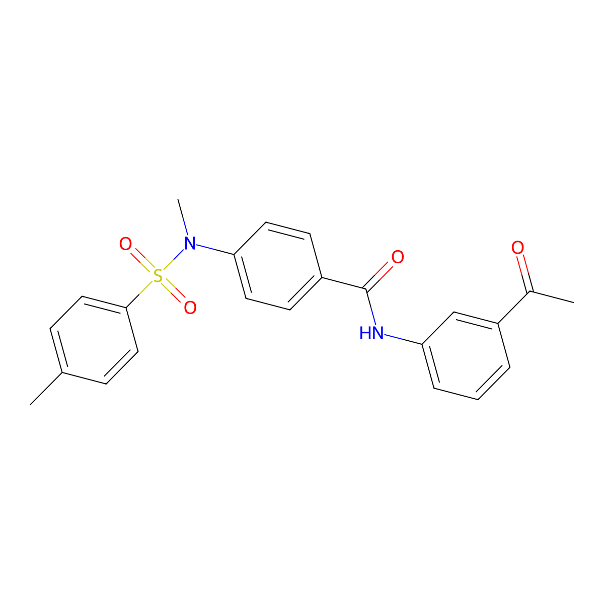 N-(3-acetylphenyl)-4-{methyl[(4-methylphenyl)sulfonyl]amino}benzamide molecular structure, CAS 641994-73-2