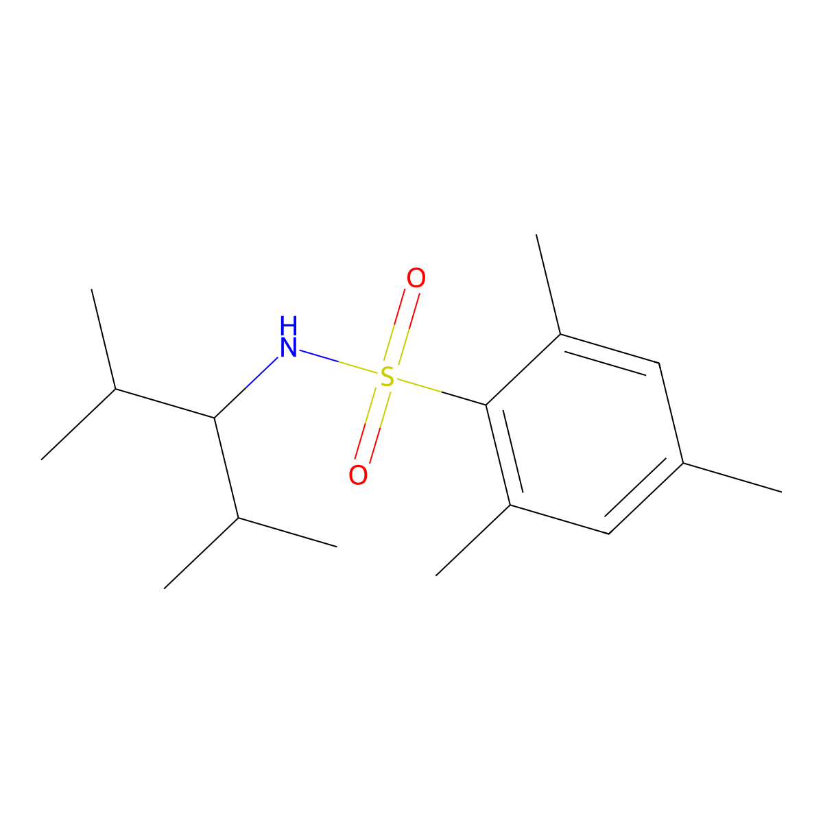 N-(2,4-dimethylpentan-3-yl)-2,4,6-trimethylbenzenesulfonamide molecular structure, CAS 641996-09-0