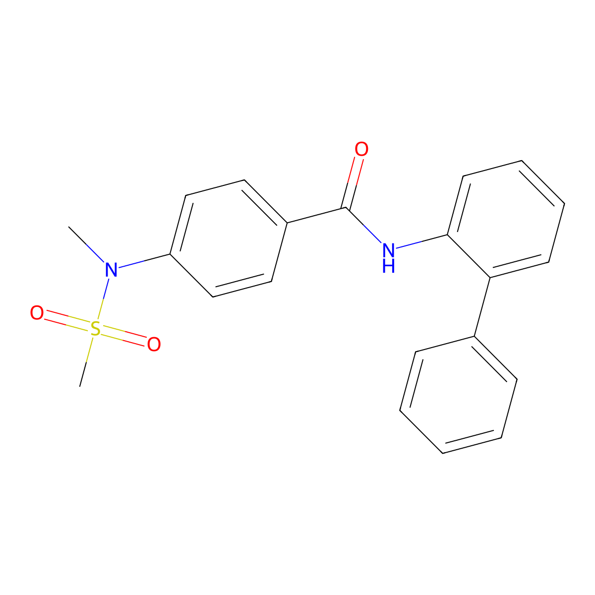 N-[1,1'-biphenyl]-2-yl-4-[methyl(methylsulfonyl)amino]benzamide molecular structure, CAS 641997-52-6