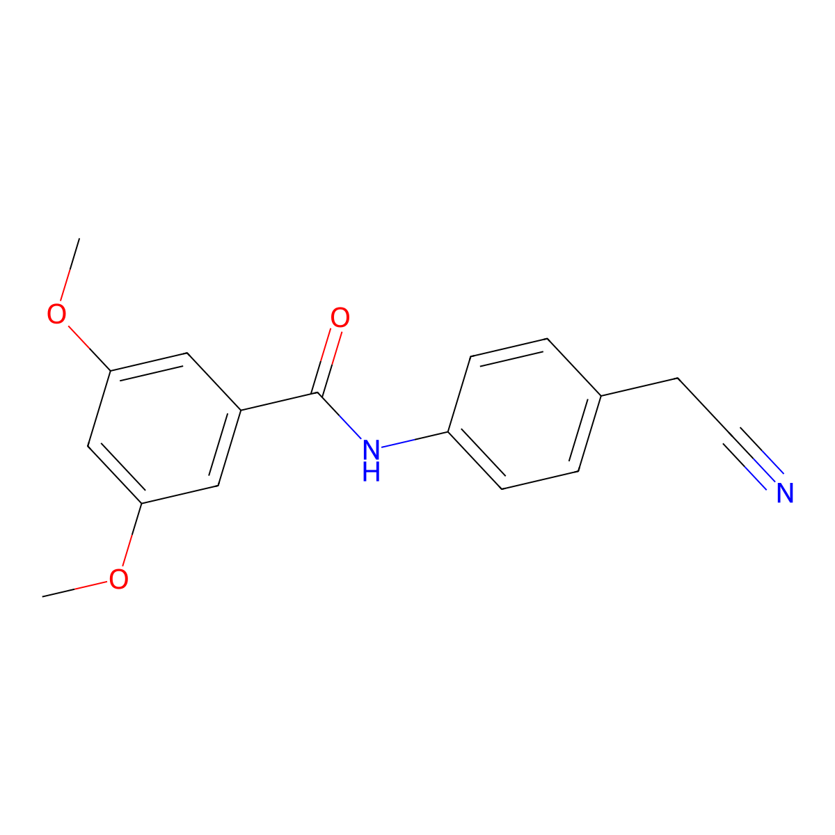 N-[4-(cyanomethyl)phenyl]-3,5-dimethoxybenzamide molecular structure, CAS 641997-56-0