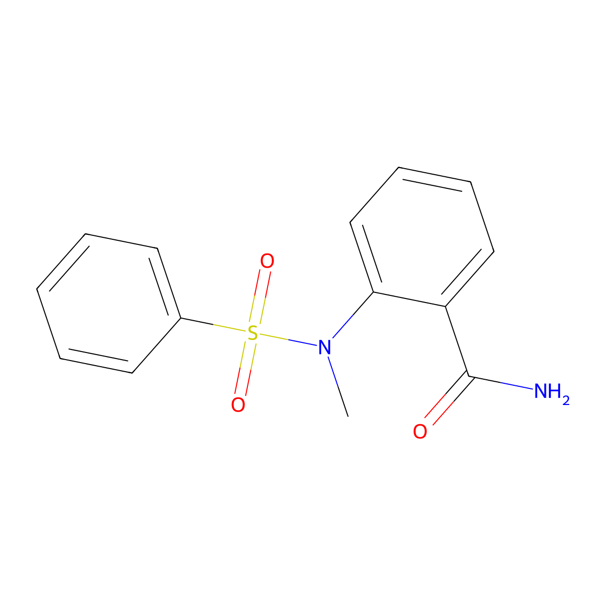 2-[Methyl(phenylsulfonyl)amino]benzamide molecular structure, CAS 641997-70-8