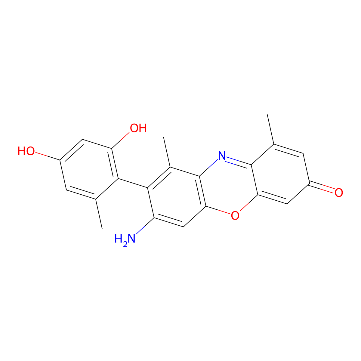 alpha-Aminoorcein molecular structure, CAS 642-61-5
