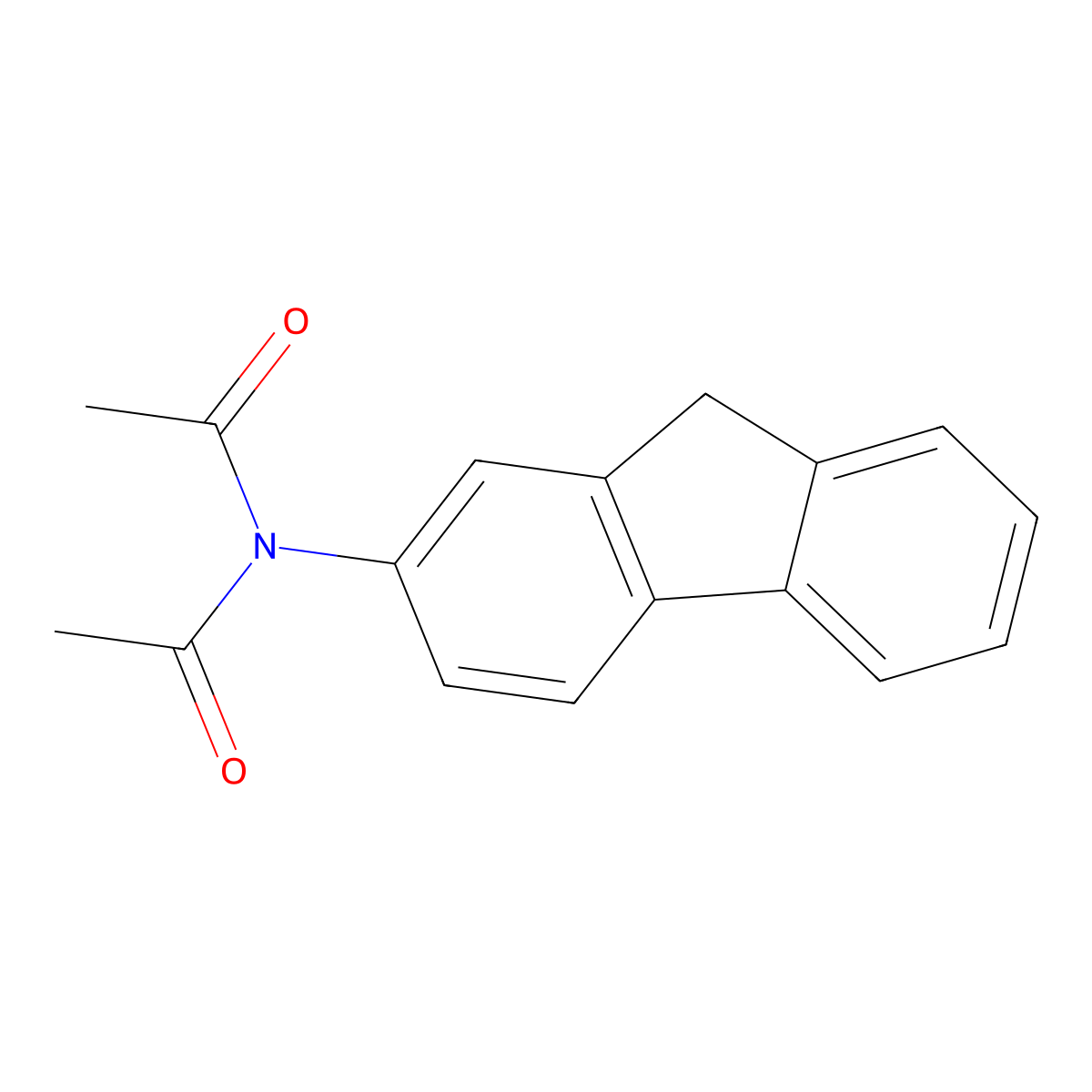 2-Diacetylaminofluorene molecular structure, CAS 642-65-9