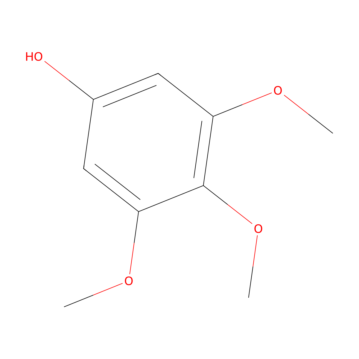 3,4,5-Trimethoxyphenol molecular structure, CAS 642-71-7