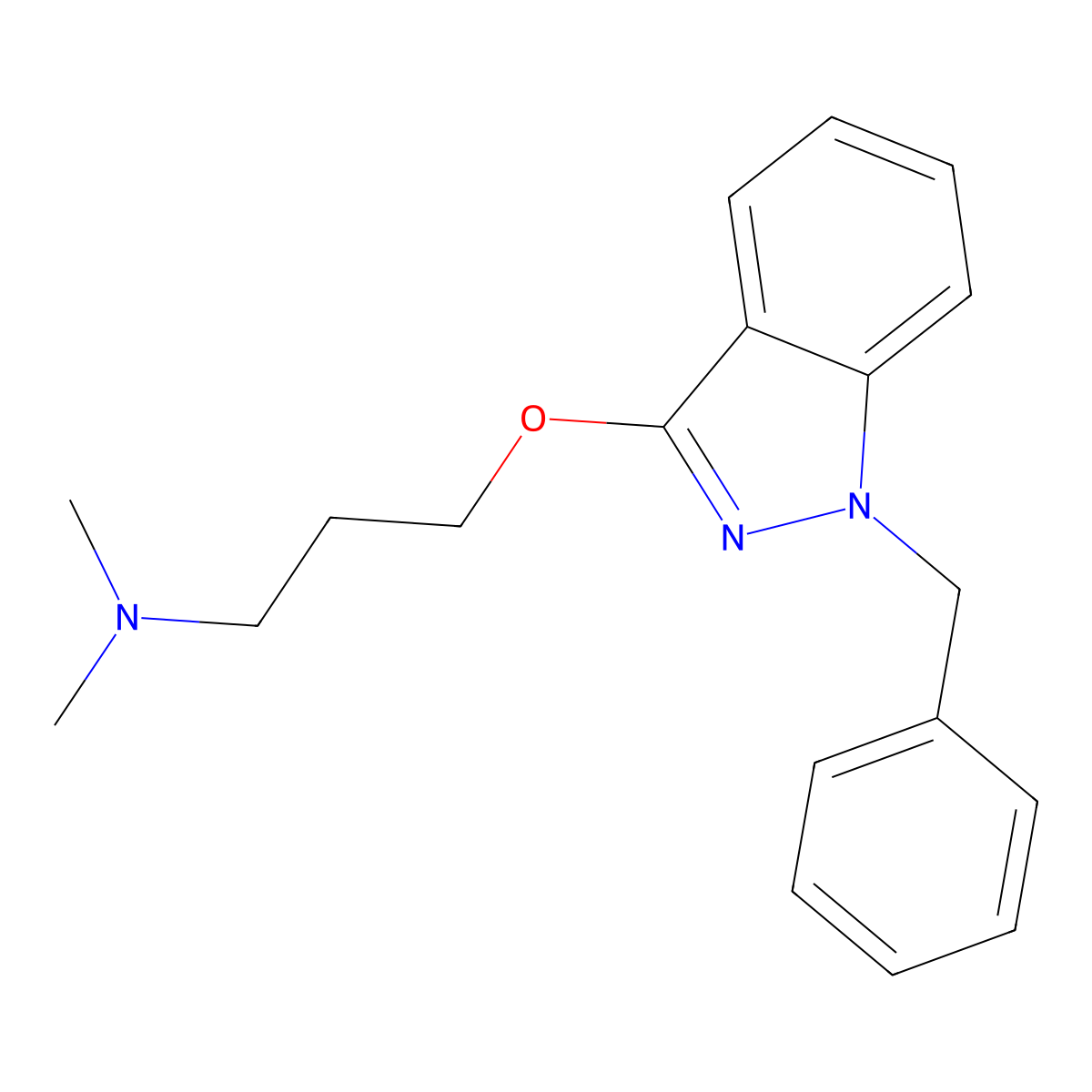 Benzydamine molecular structure, CAS 642-72-8
