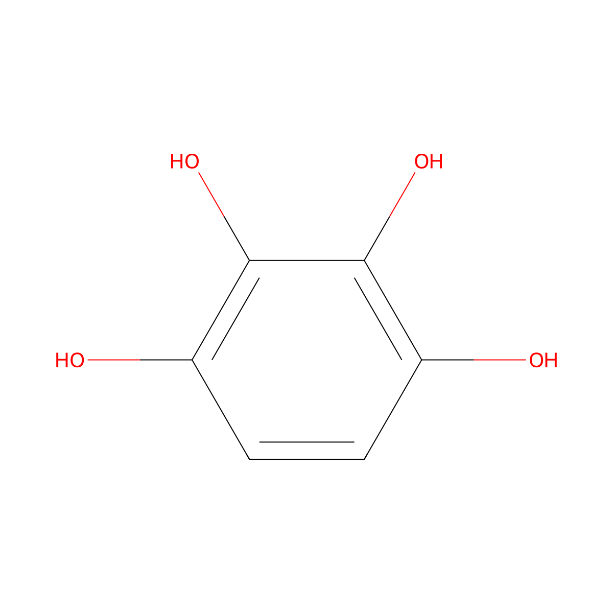 1,2,3,4-Benzenetetrol molecular structure, CAS 642-96-6