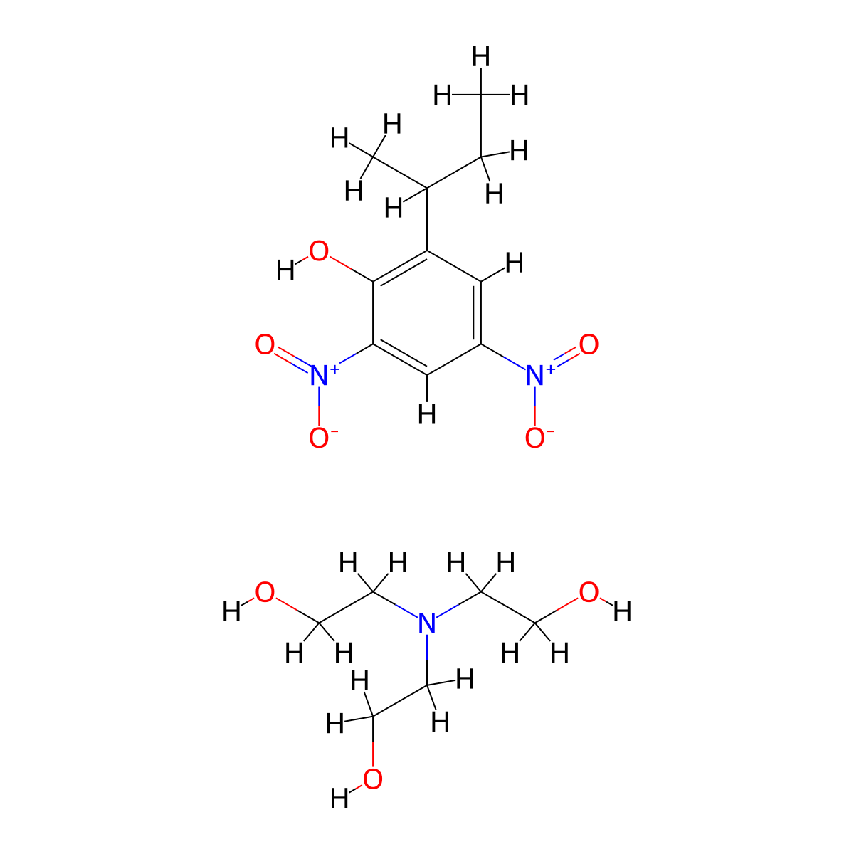 Dinoseb-trolamine molecular structure, CAS 6420-47-9