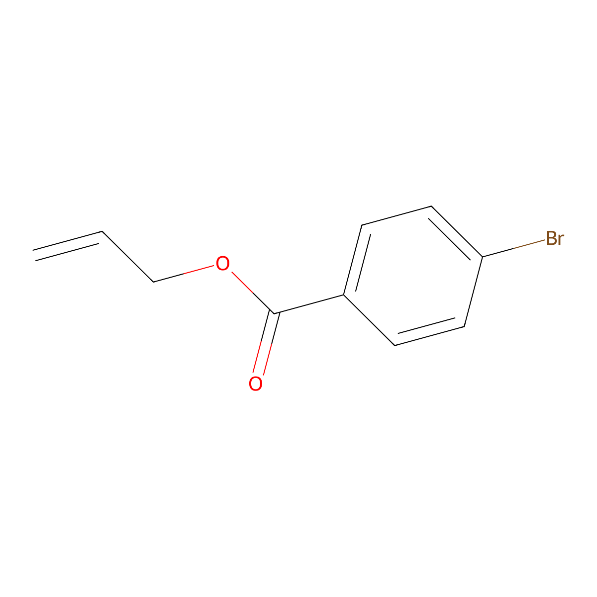 Benzoic acid, 4-bromo-, 2-propenyl ester molecular structure, CAS 6420-77-5