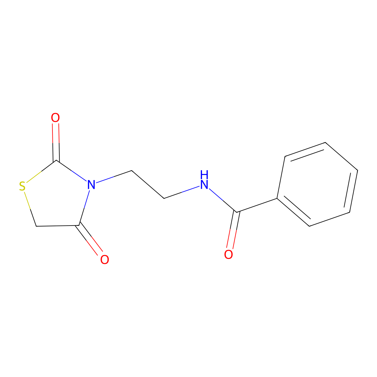 N-[2-(2,4-Dioxo-1,3-thiazolidin-3-yl)ethyl]benzenecarboximidic acid molecular structure, CAS 64202-44-4