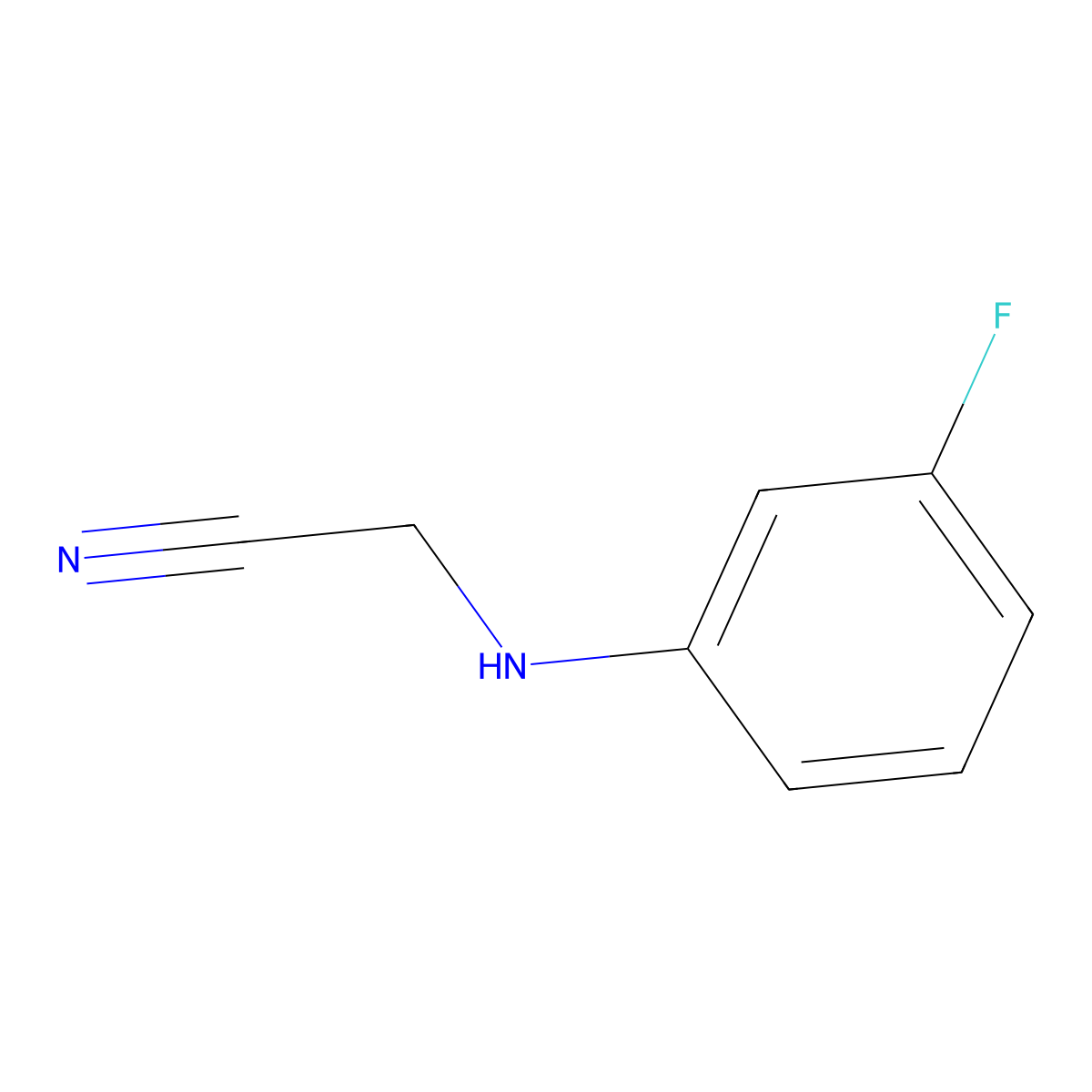 2-[(3-Fluorophenyl)amino]acetonitrile molecular structure, CAS 64204-53-1