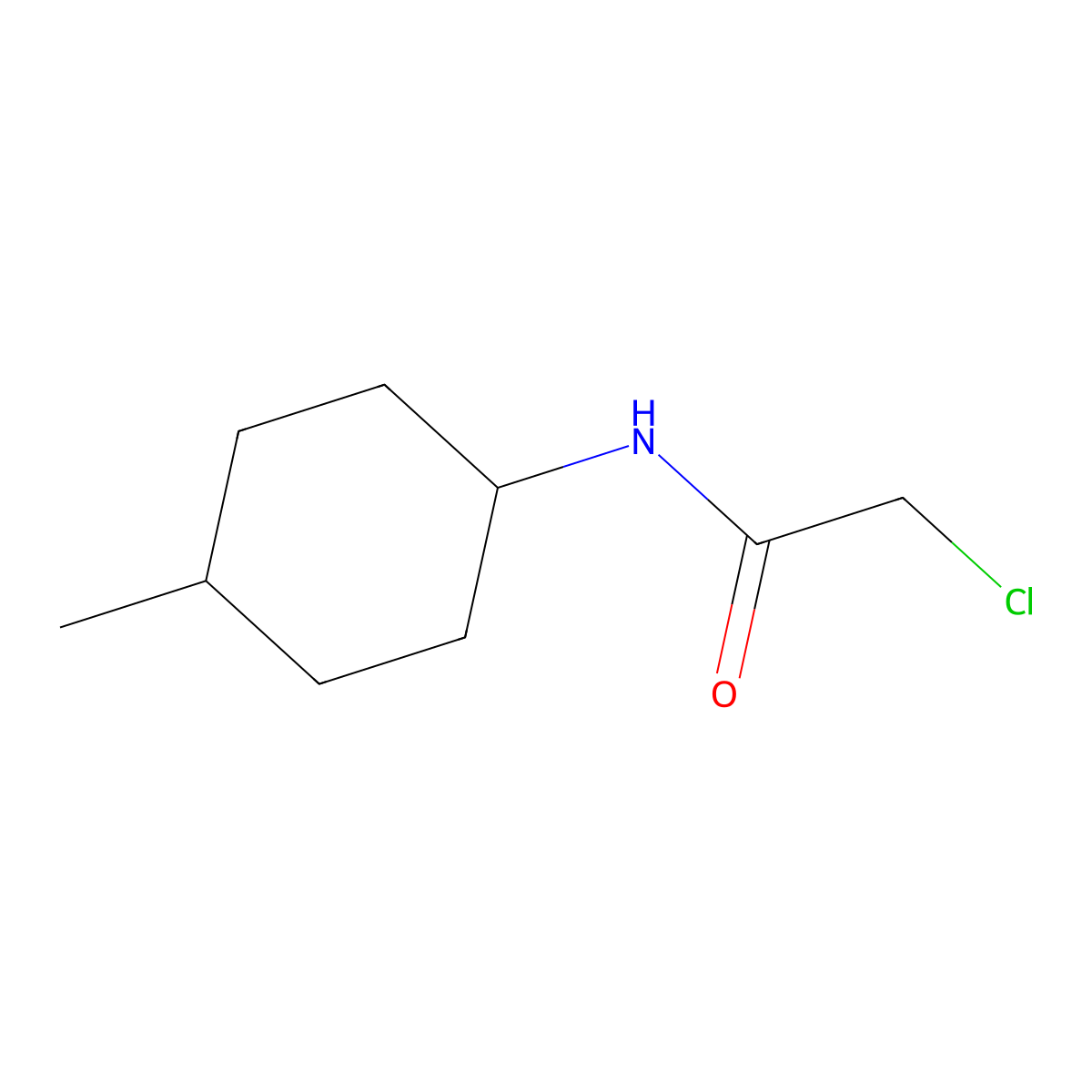 2-chloro-N-(4-methylcyclohexyl)acetamide molecular structure, CAS 64204-54-2