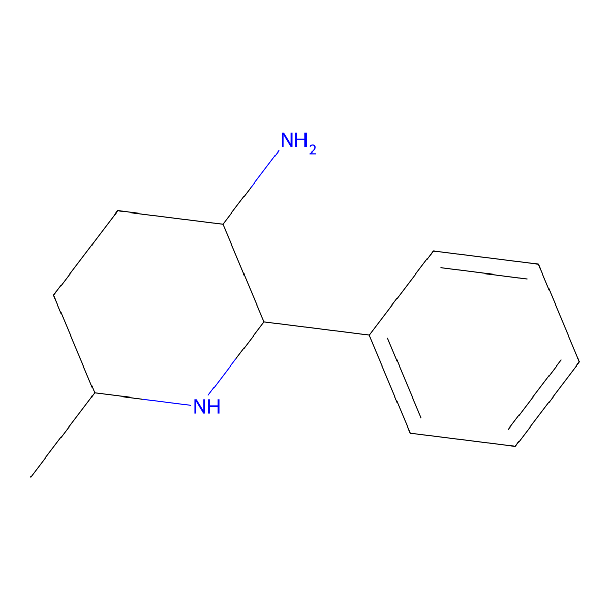 6-Methyl-2-phenylpiperidin-3-amine molecular structure, CAS 642072-28-4