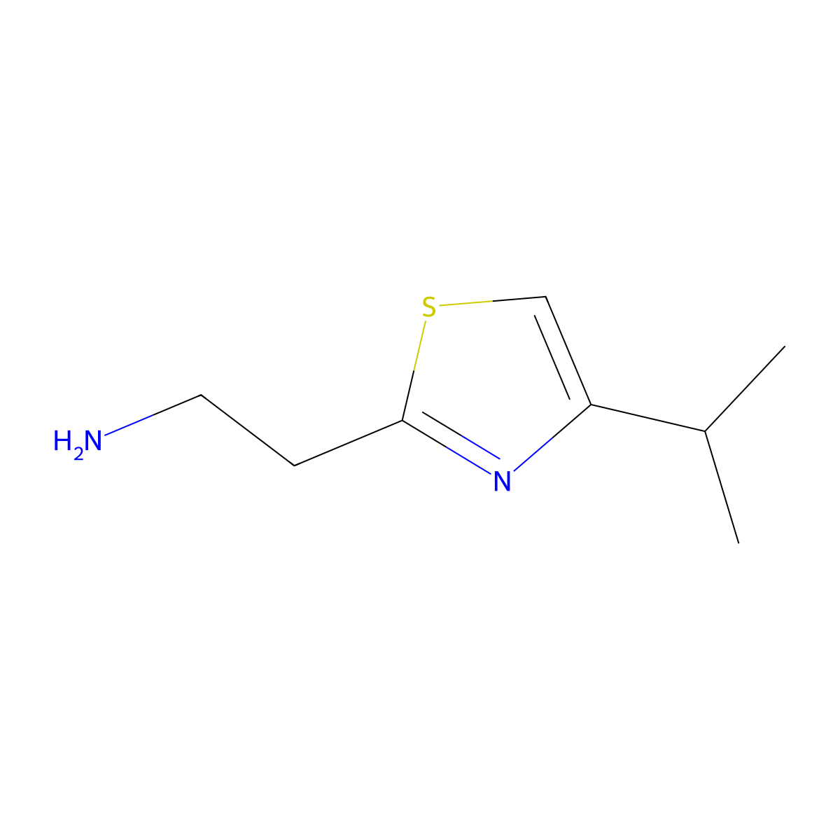 2-(4-Isopropyl-1,3-thiazol-2-yl)ethanamine molecular structure, CAS 642081-25-2