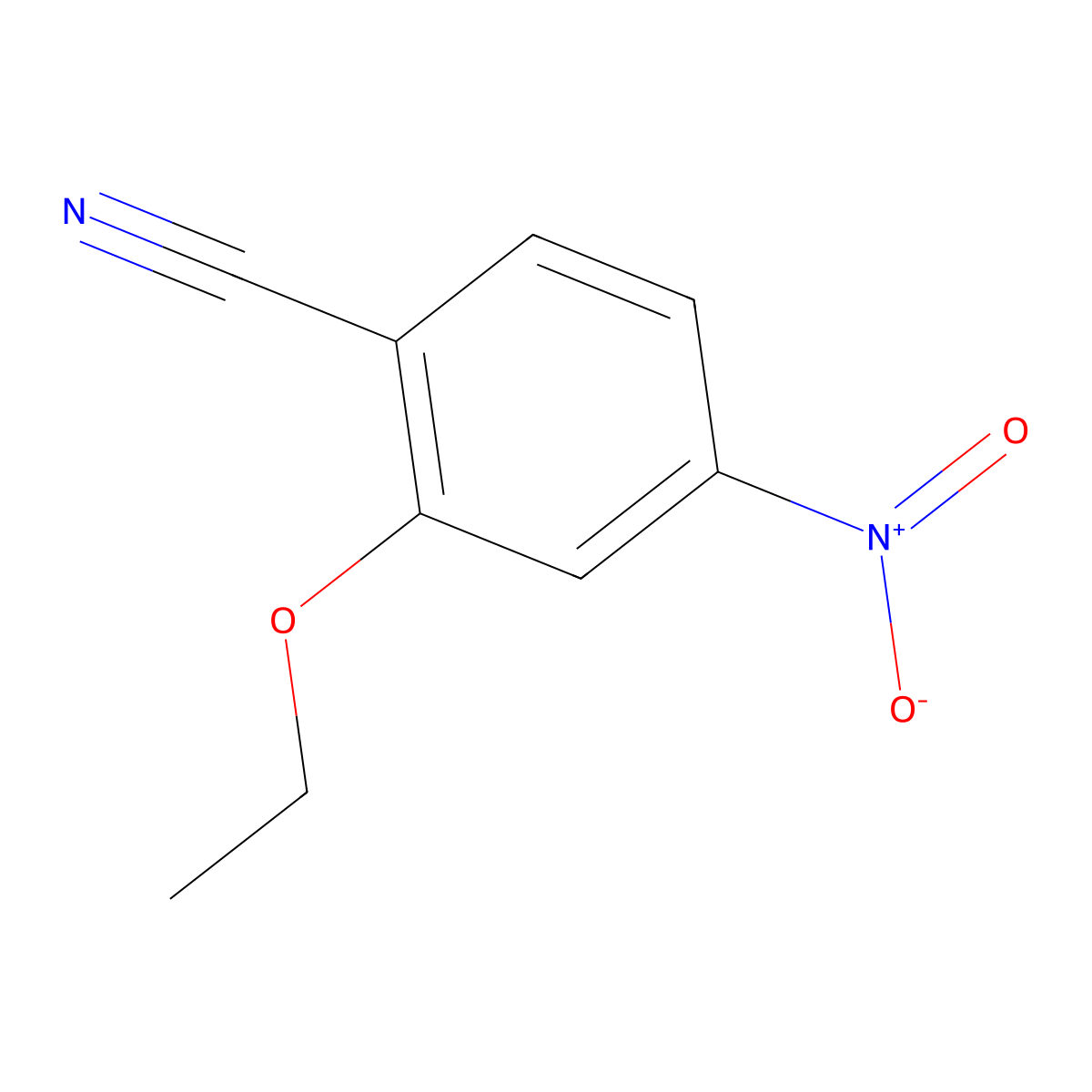 2-Ethoxy-4-nitrobenzonitrile molecular structure, CAS 642081-59-2