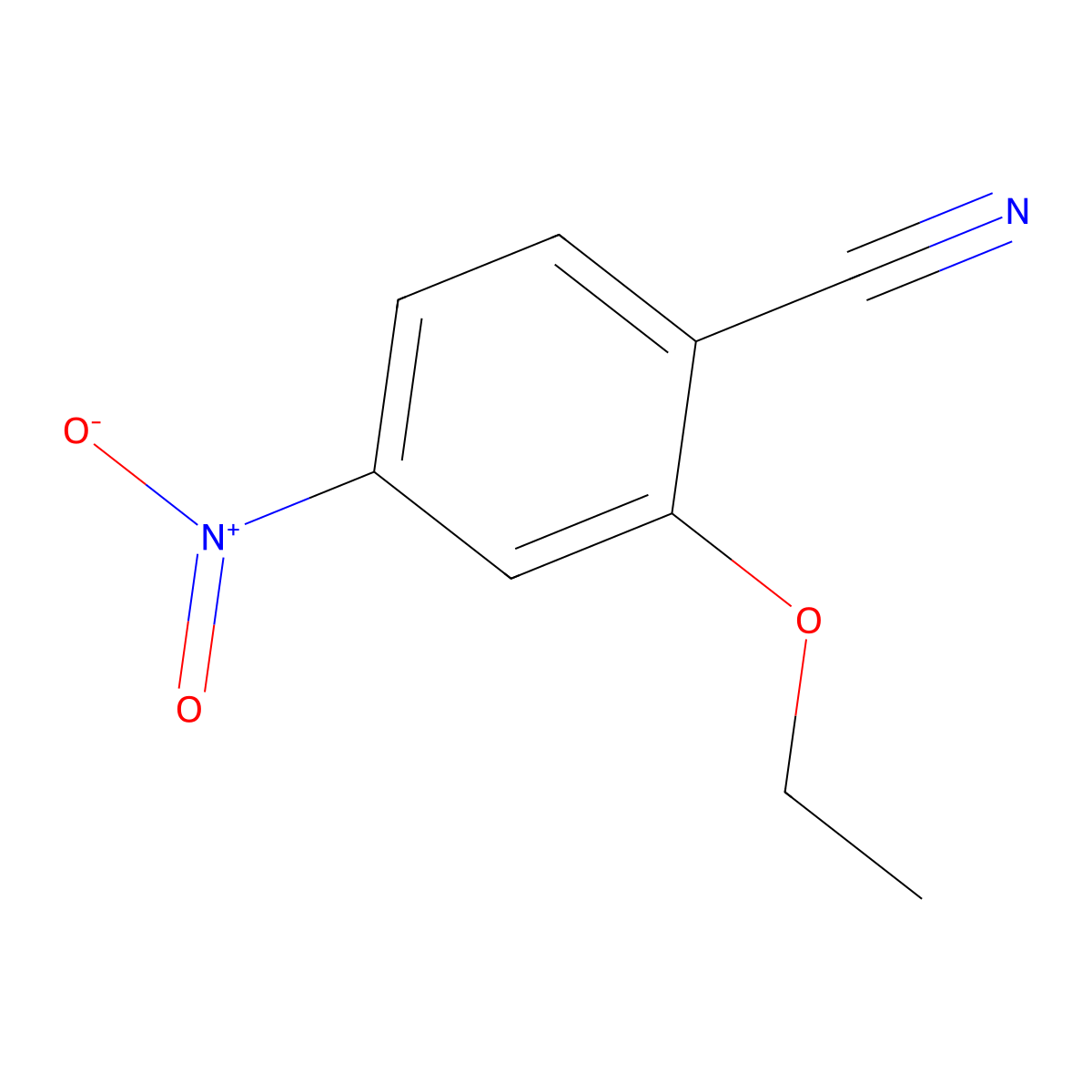2-Ethoxy-4-nitrobenzonitrile molecular structure, CAS 642081-59-2
