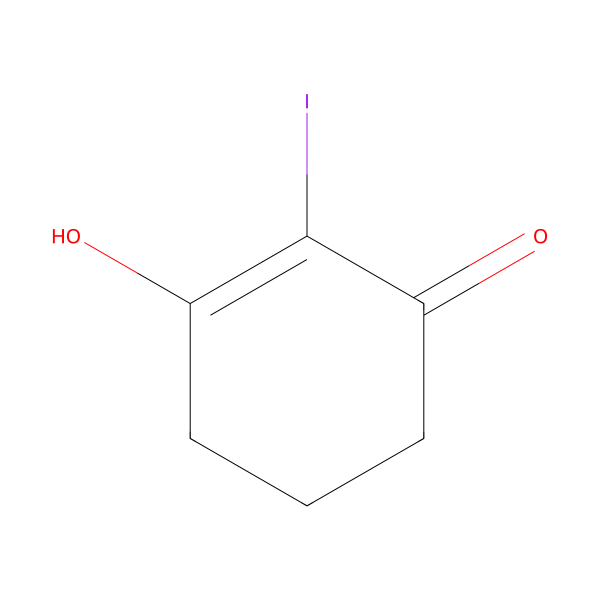 3-Hydroxy-2-iodocyclohex-2-en-1-one molecular structure, CAS 642088-17-3