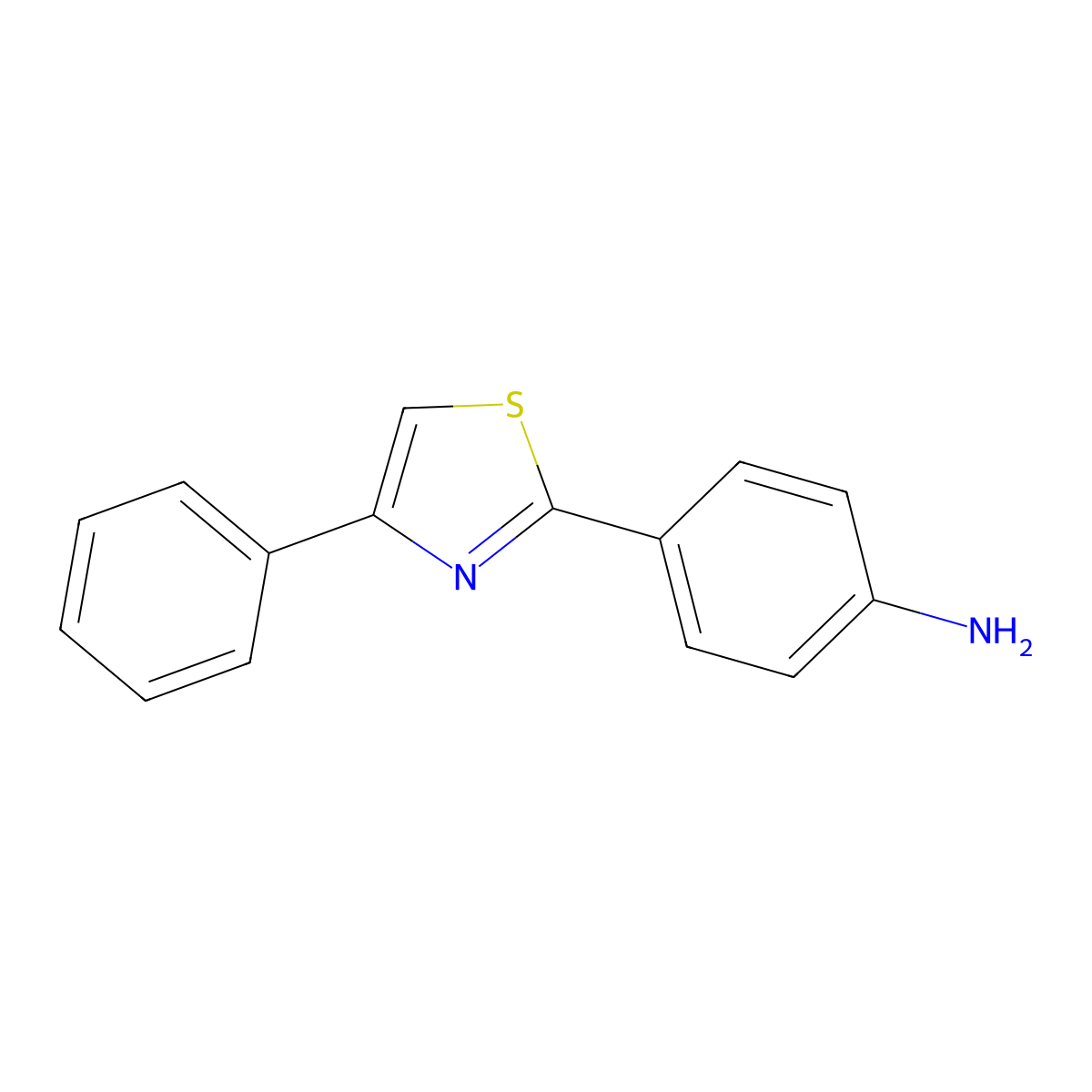 4-(4-Phenylthiazol-2-yl)aniline molecular structure, CAS 64209-99-0