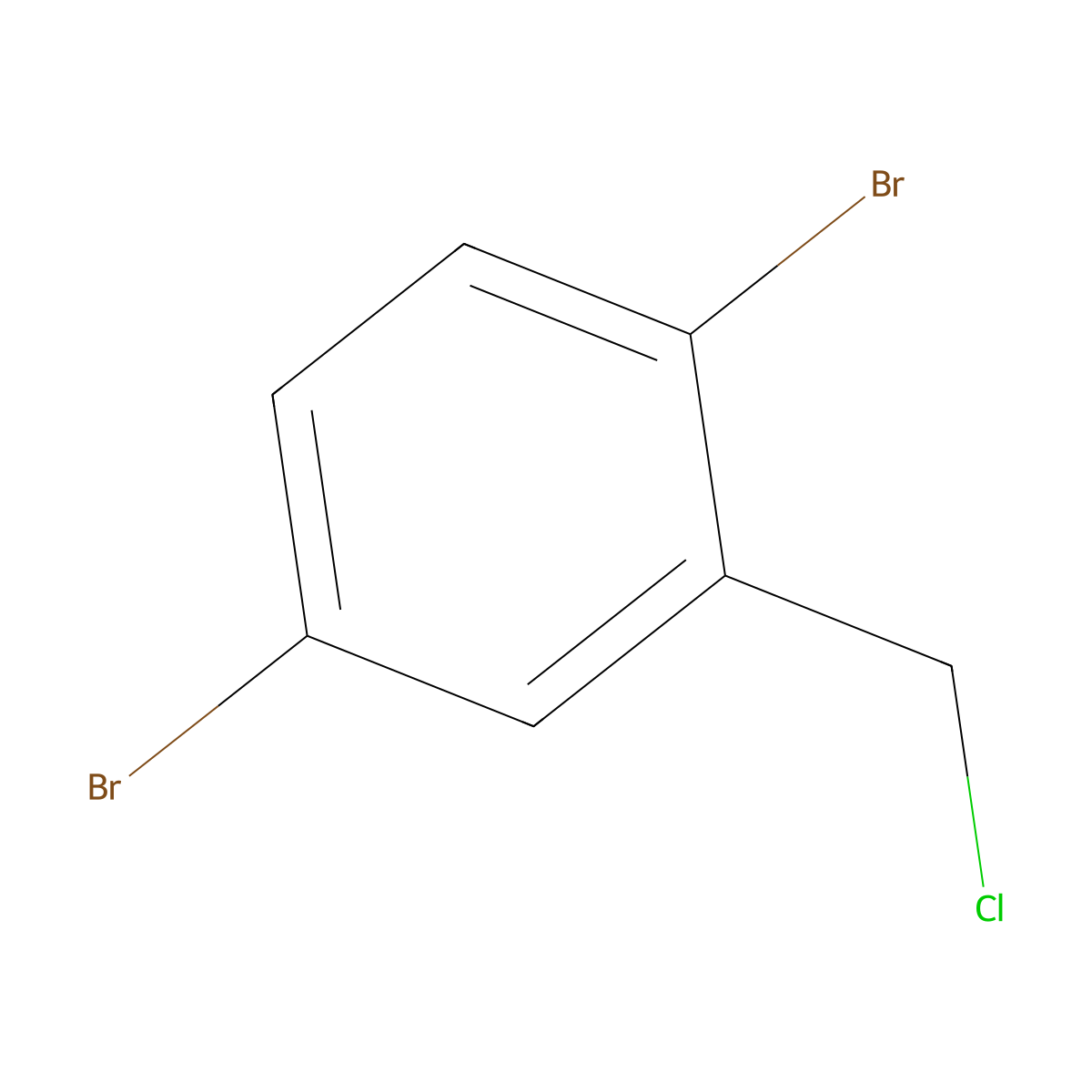 1,4-Dibromo-2-(chloromethyl)benzene molecular structure, CAS 642091-49-4