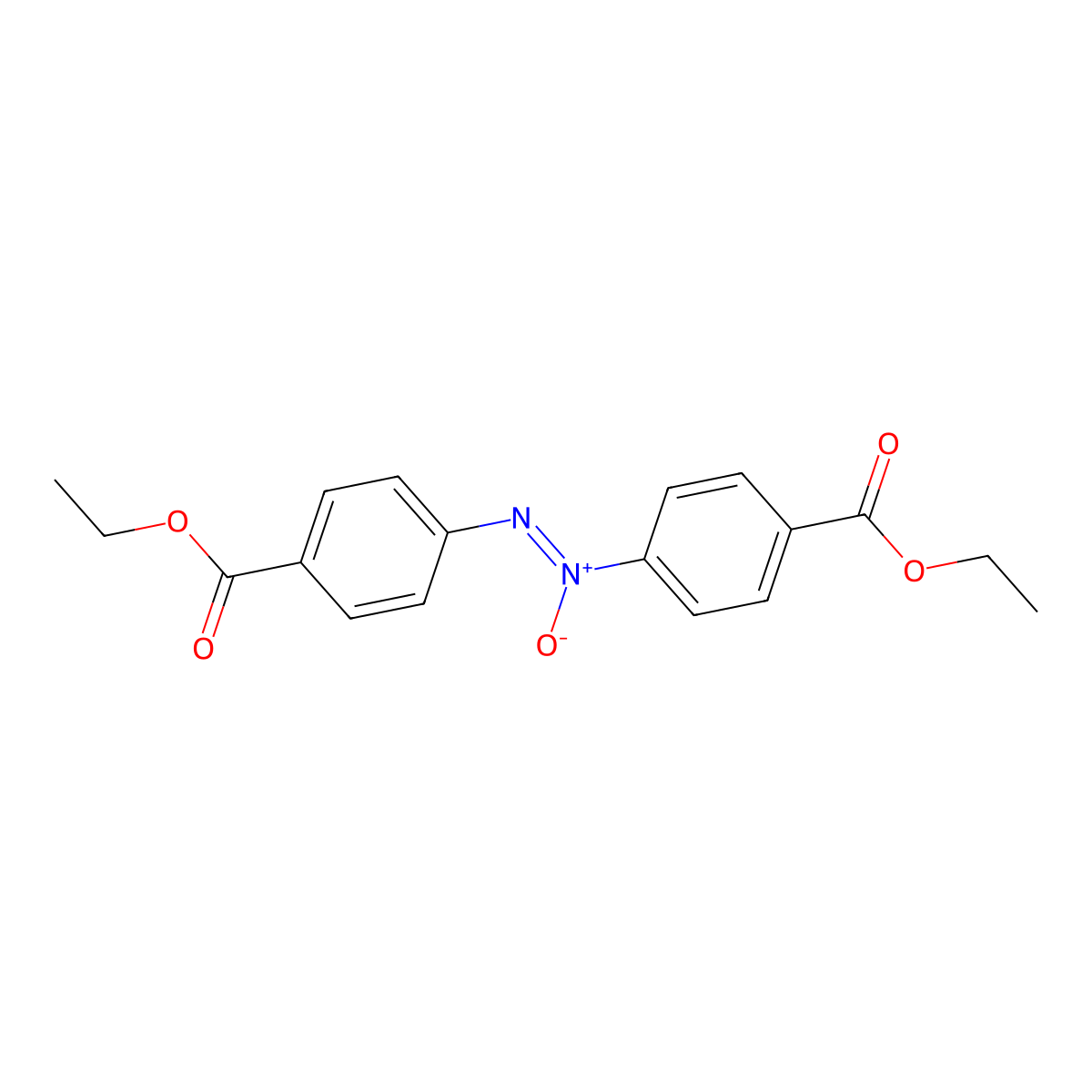 Benzoic acid, 4,4'-(1-oxido-1,2-diazenediyl)bis-, 1,1'-diethyl ester molecular structure, CAS 6421-04-1