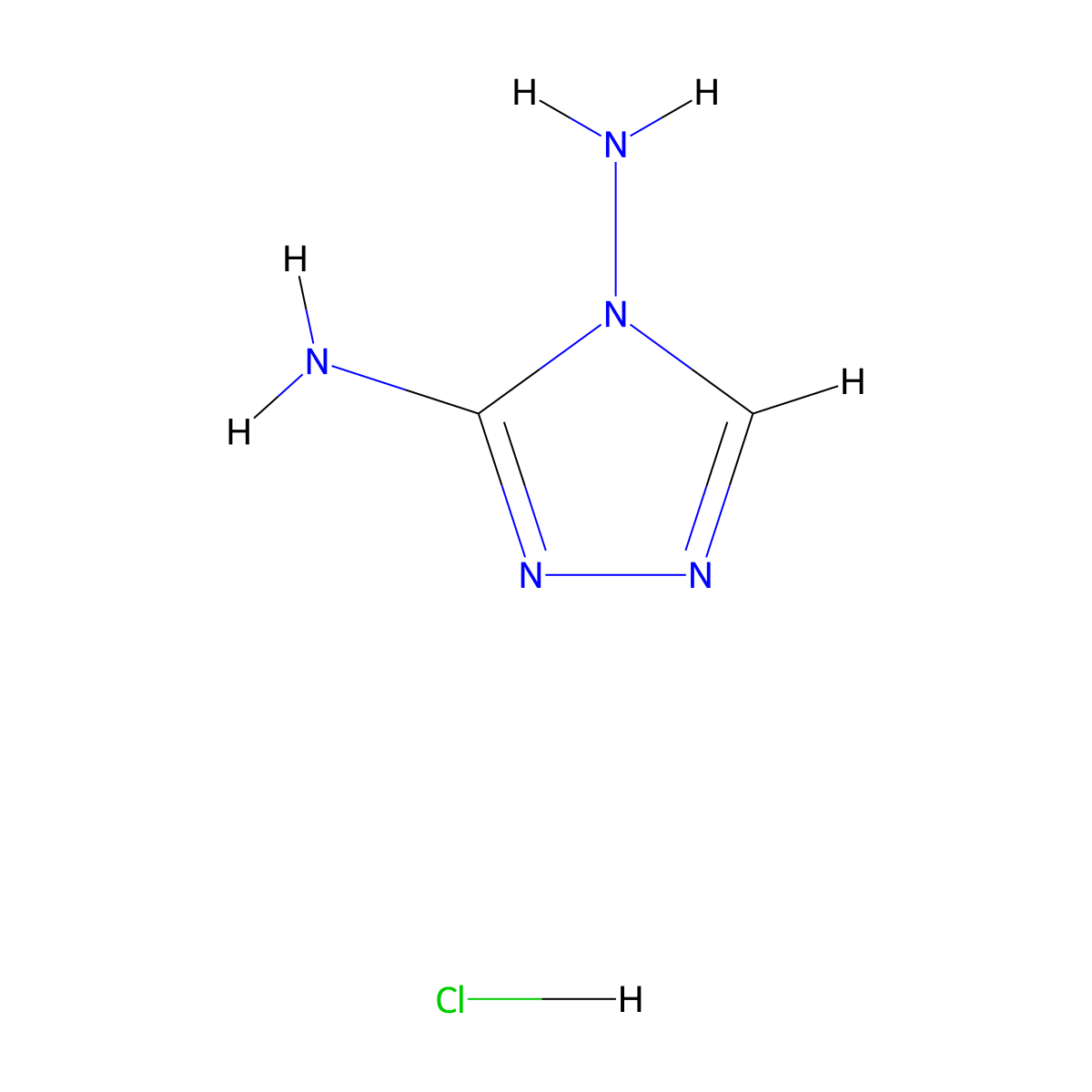 4H-1,2,4-Triazole-3,4-diamine hydrochloride molecular structure, CAS 6421-05-2
