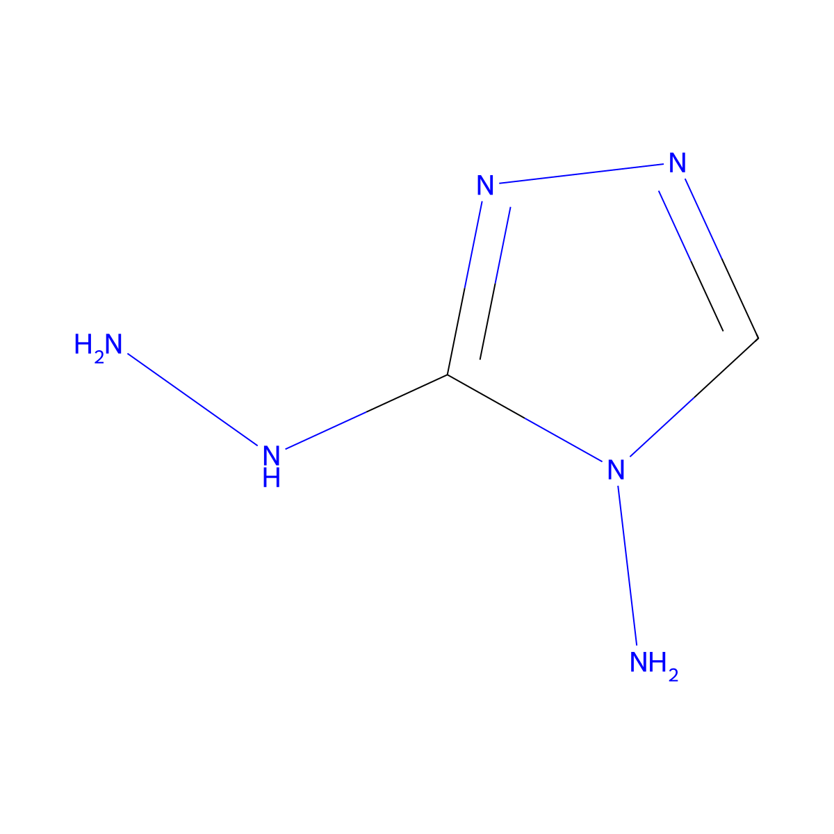 3-Hydrazino-4H-1,2,4-triazol-4-amine molecular structure, CAS 6421-06-3
