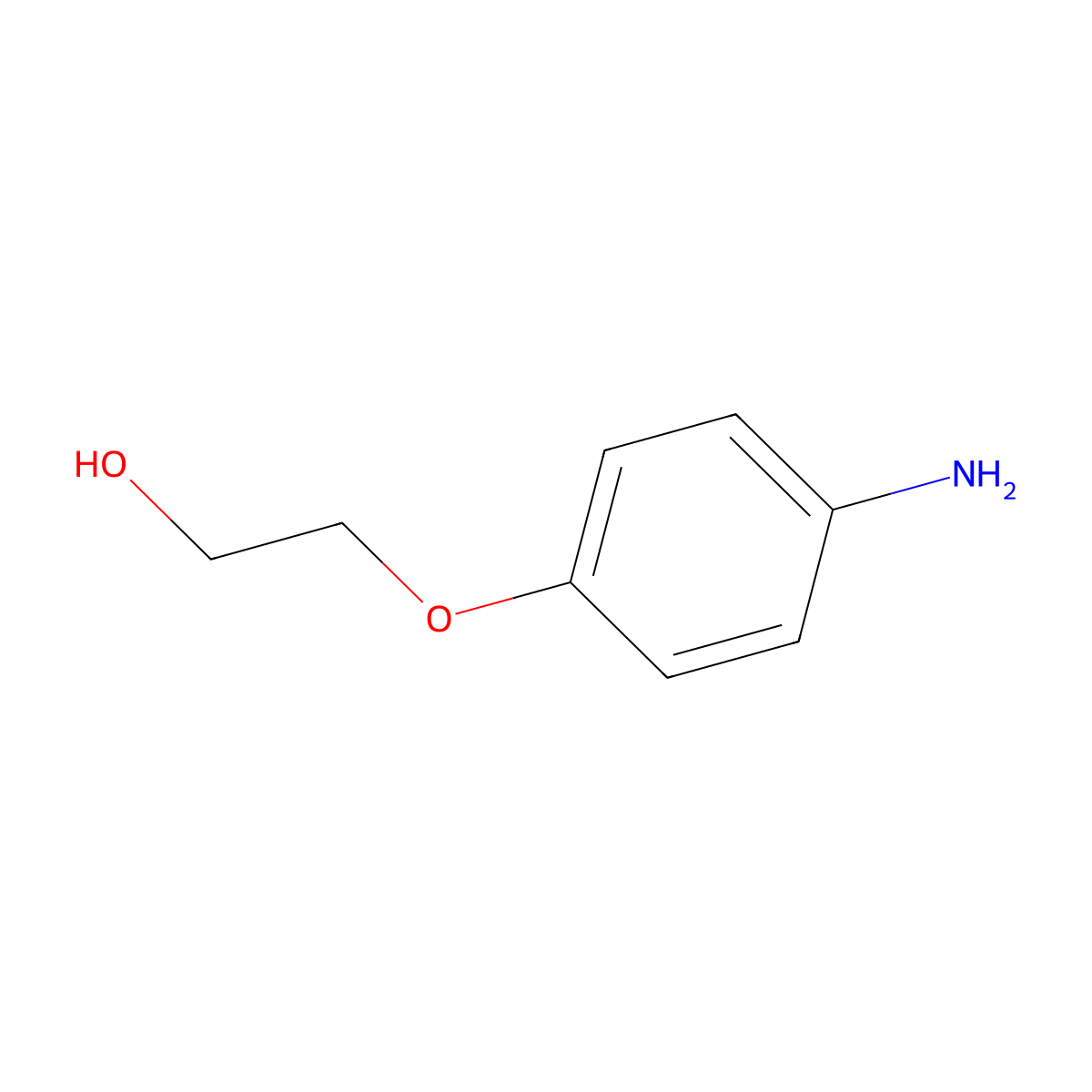 2-(4-Aminophenoxy)ethanol molecular structure, CAS 6421-88-1