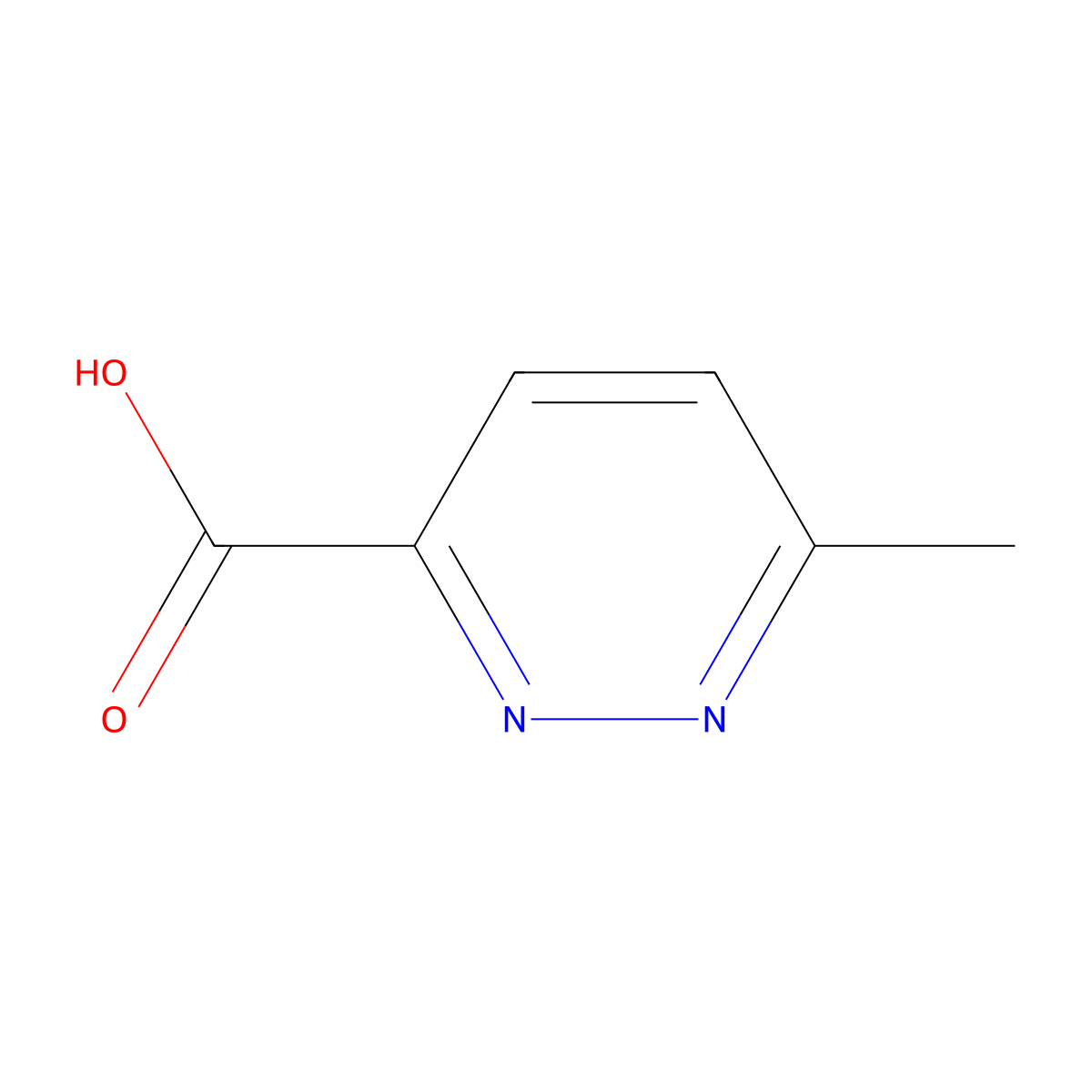 6-Methylpyridazine-3-carboxylic acid molecular structure, CAS 64210-60-2