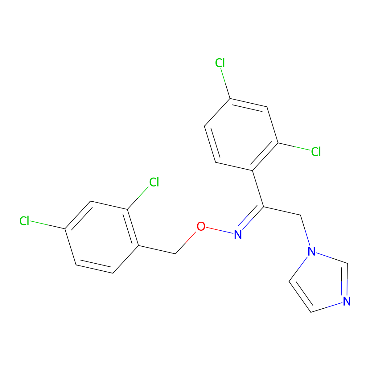 Oxiconazole molecular structure, CAS 64211-45-6