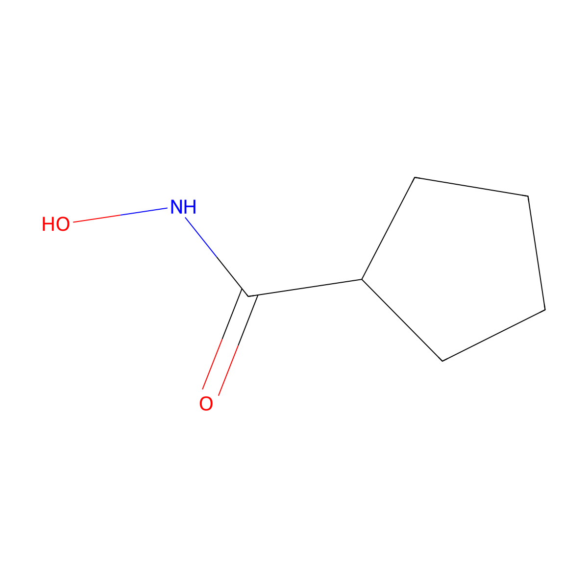 N-hydroxycyclopentanecarboxamide molecular structure, CAS 64214-51-3
