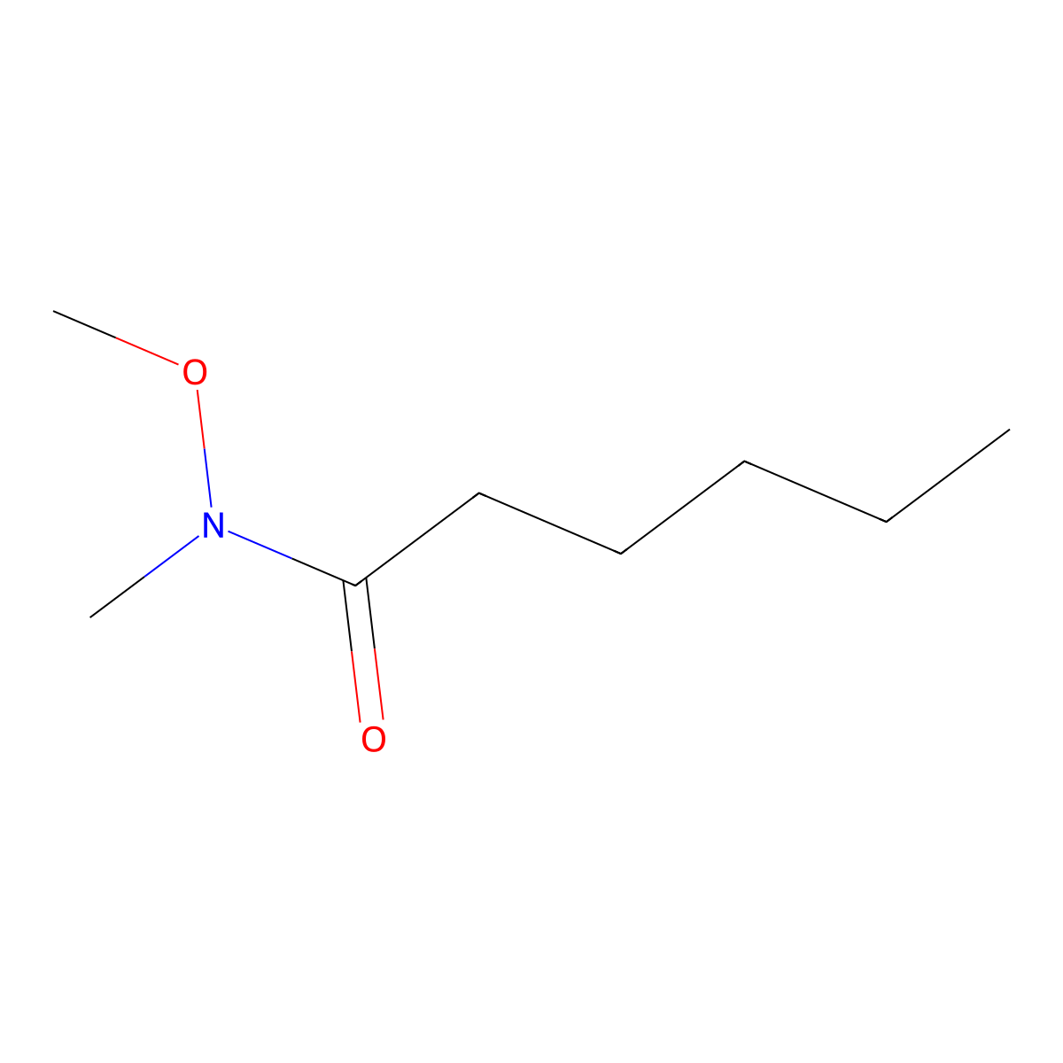 N-Methoxy-N-methylhexanamide molecular structure, CAS 64214-56-8