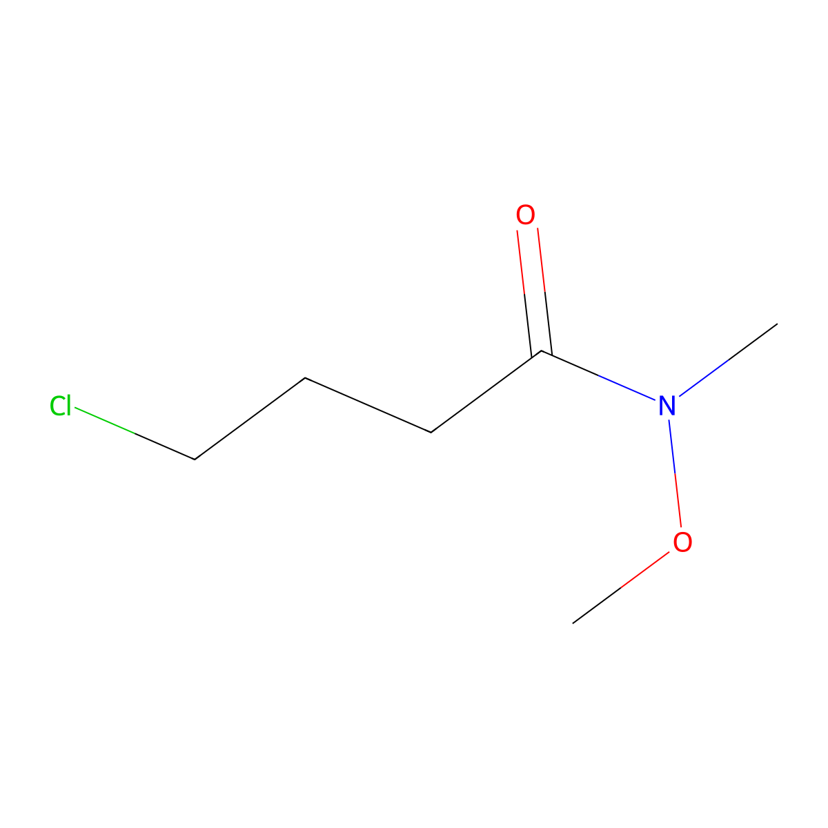 4-chloro-N-methoxy-N-methylButanamide molecular structure, CAS 64214-66-0