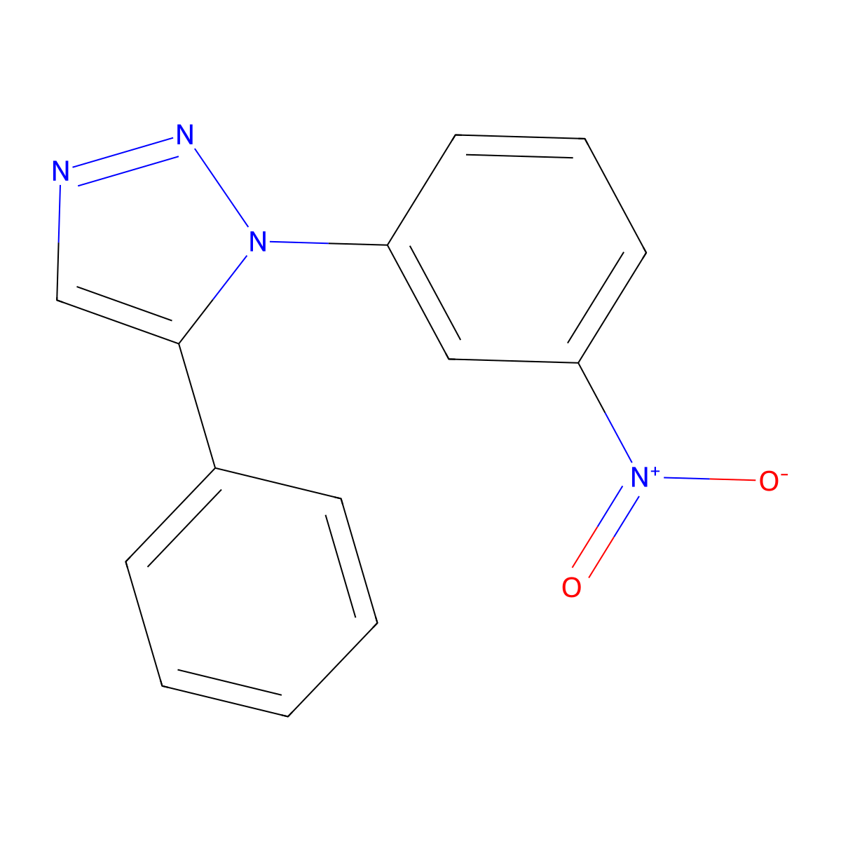 1-(3-Nitrophenyl)-5-phenyltriazole molecular structure, CAS 64214-89-7
