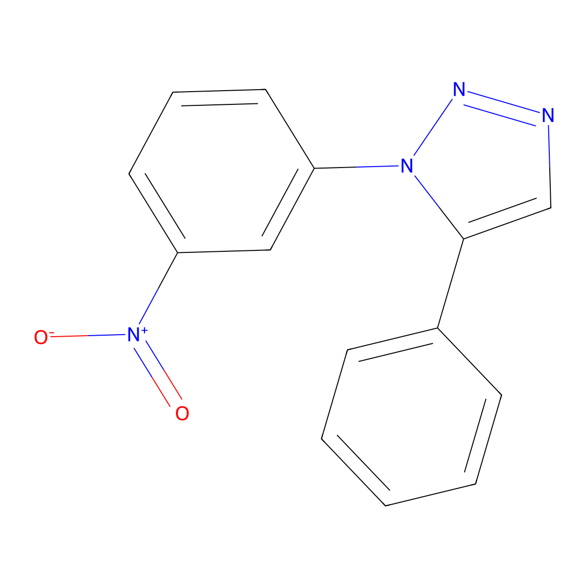 1-(3-Nitrophenyl)-5-phenyltriazole molecular structure, CAS 64214-89-7