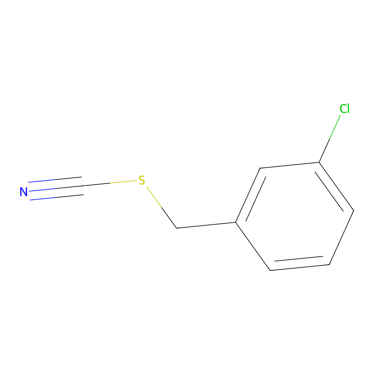 3-Chlorobenzyl thiocyanate molecular structure, CAS 64215-09-4