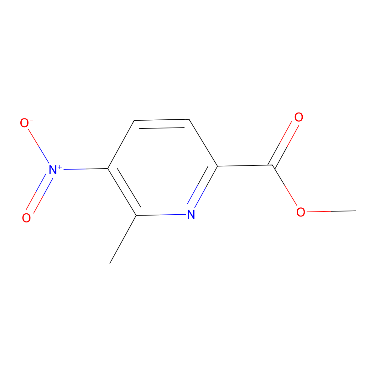Methyl 6-methyl-5-nitropicolinate molecular structure, CAS 64215-12-9