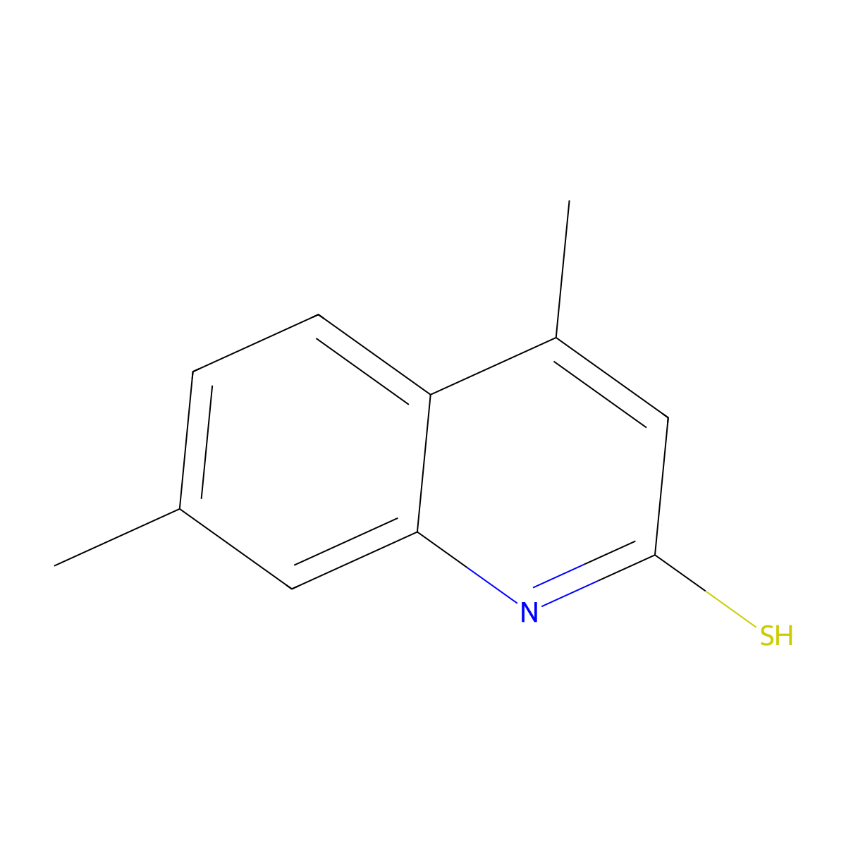 4,7-Dimethylquinoline-2-thiol molecular structure, CAS 64215-48-1