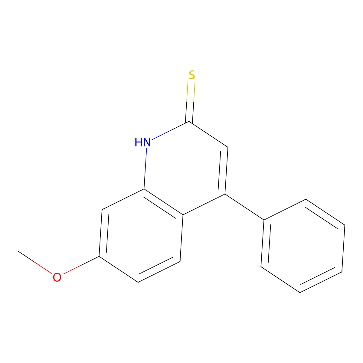 7-Methoxy-4-phenylquinoline-2-thiol molecular structure, CAS 64215-65-2