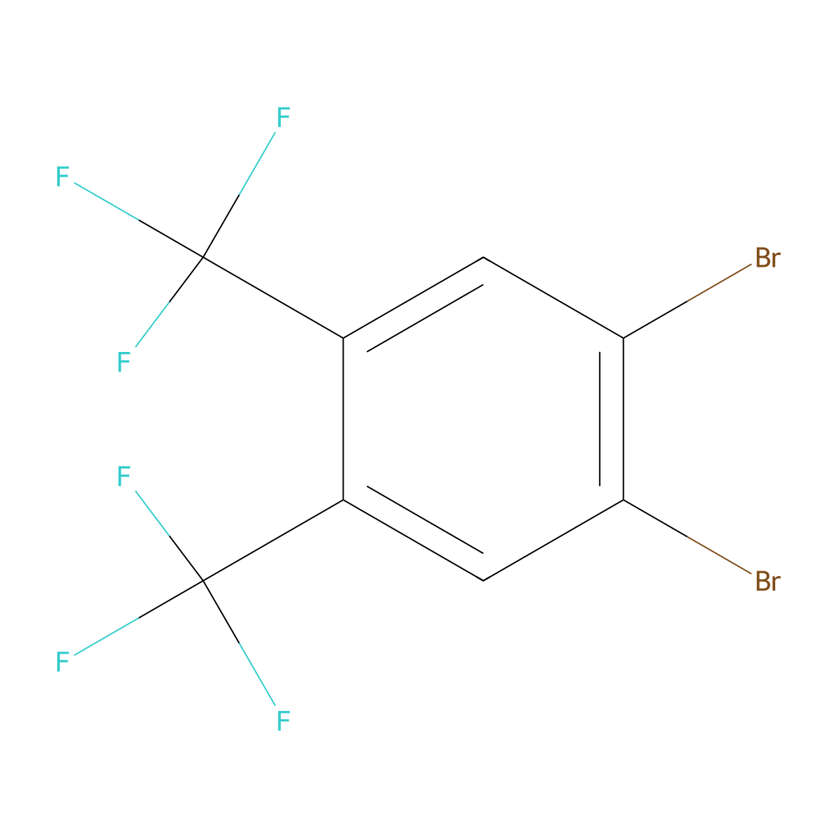 1,2-Dibromo-4,5-bis(trifluoromethyl)benzene molecular structure, CAS 64219-36-9