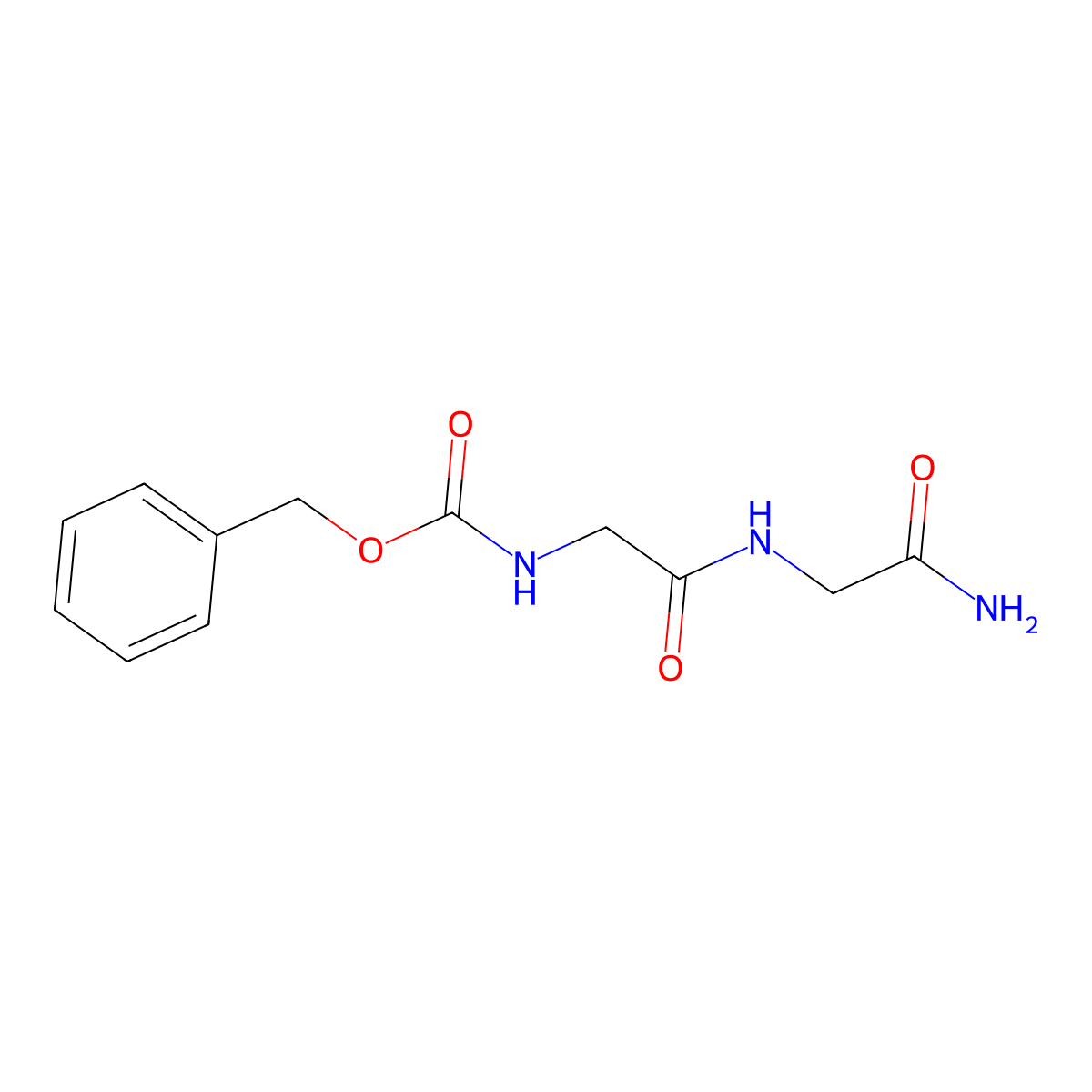 Benzyl (2-((2-amino-2-oxoethyl)amino)-2-oxoethyl)carbamate molecular structure, CAS 6422-35-1