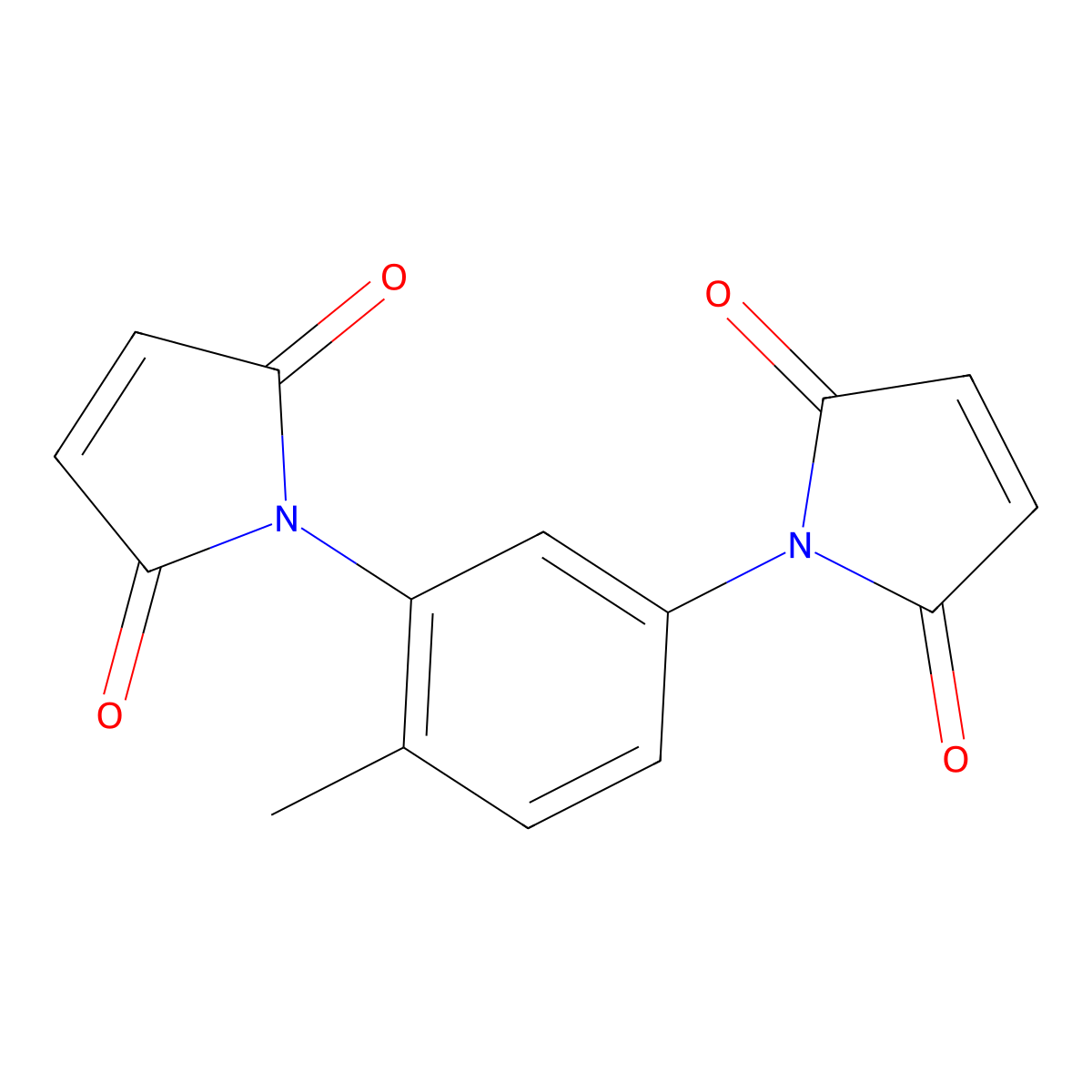 1H-Pyrrole-2,5-dione, 1,1'-(4-methyl-1,3-phenylene)bis- molecular structure, CAS 6422-83-9