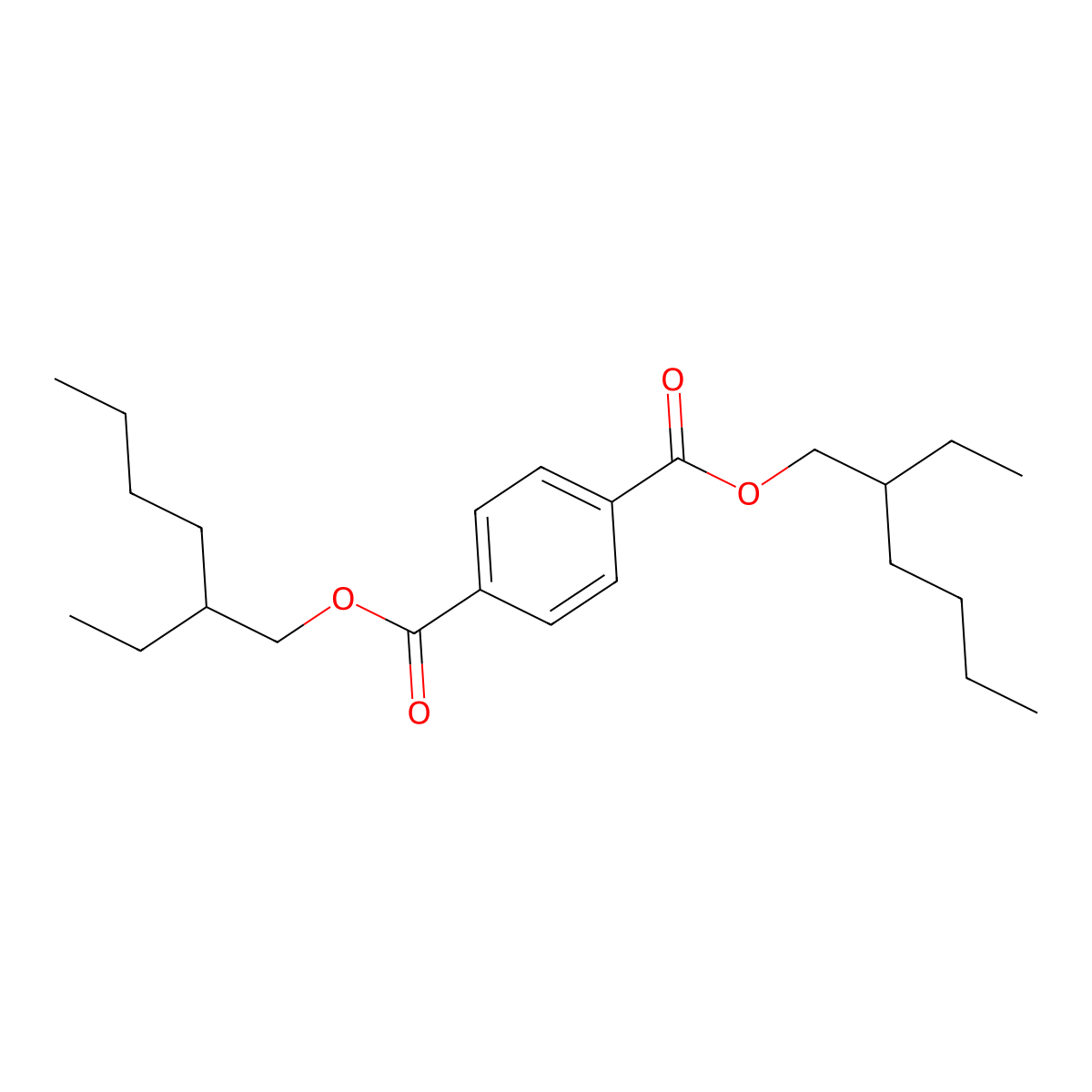 Di-(2-ethylhexyl) terephthalate molecular structure, CAS 6422-86-2