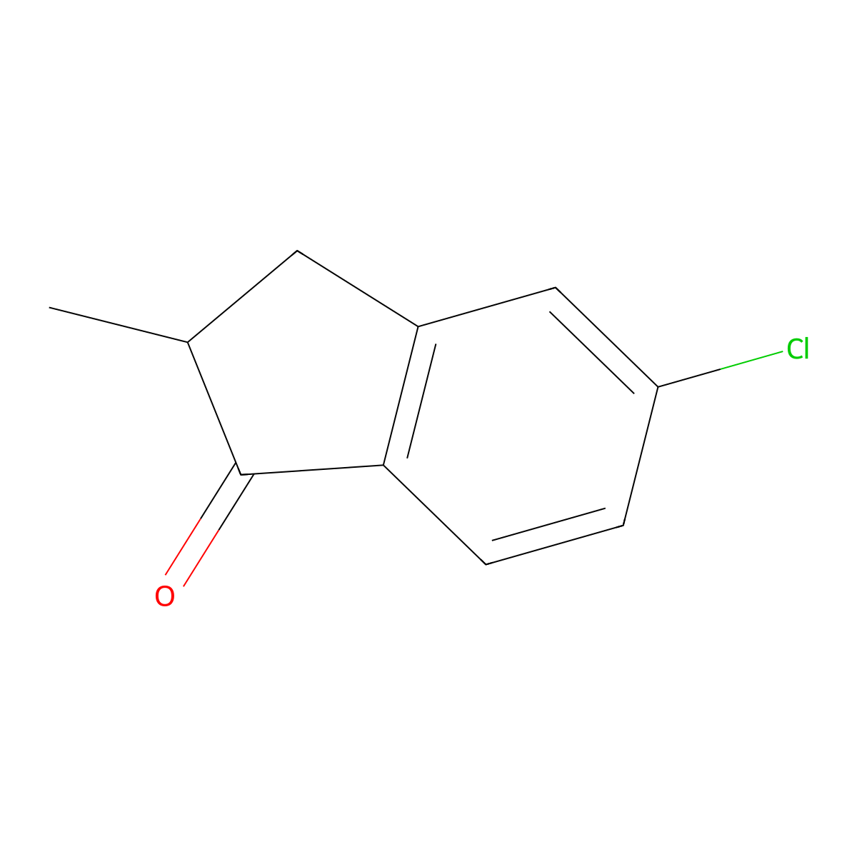5-Chloro-2-methyl-2,3-dihydro-1H-inden-1-one molecular structure, CAS 64220-40-2